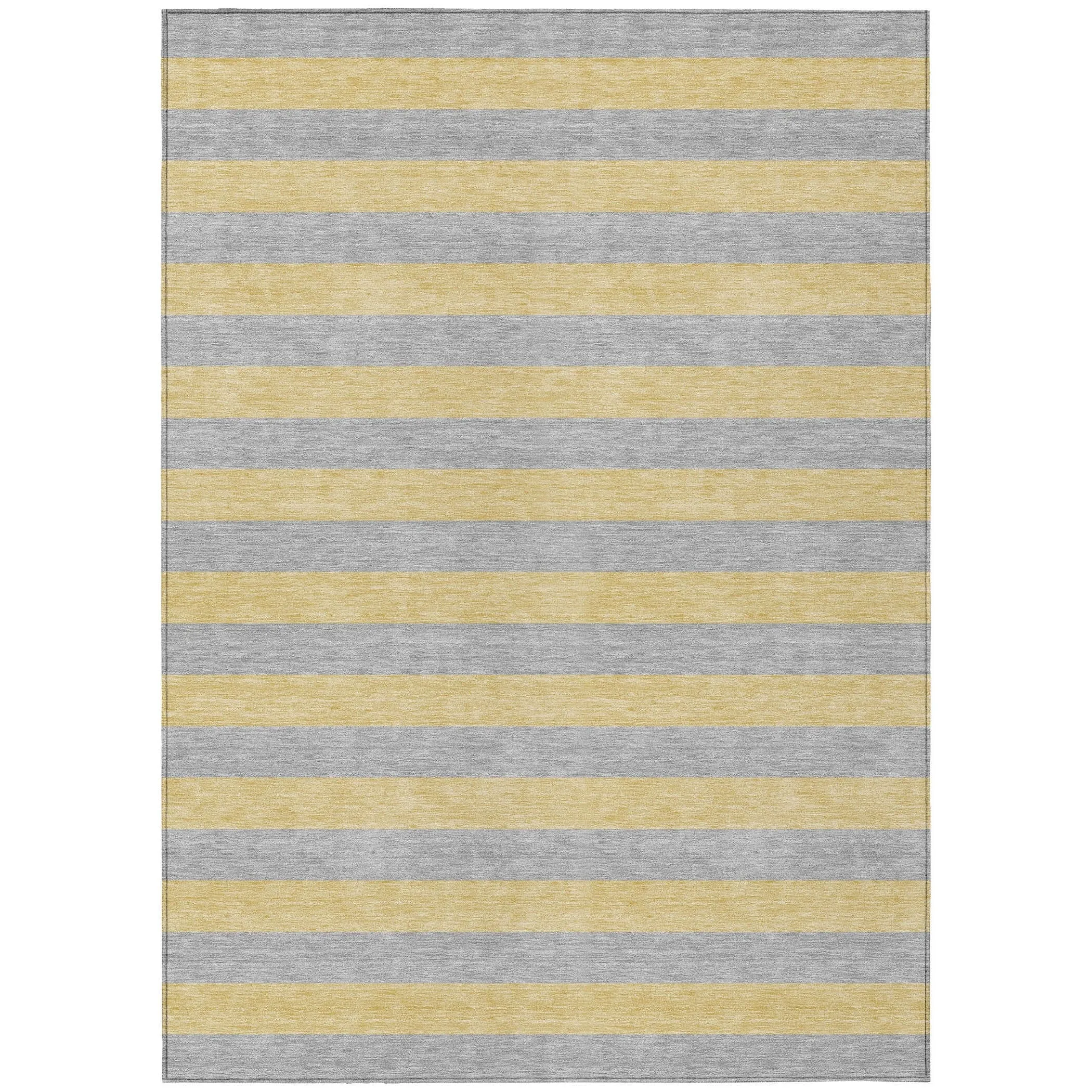 Machine Washable Indoor/ Outdoor Cabana Stripe Chantille Rug