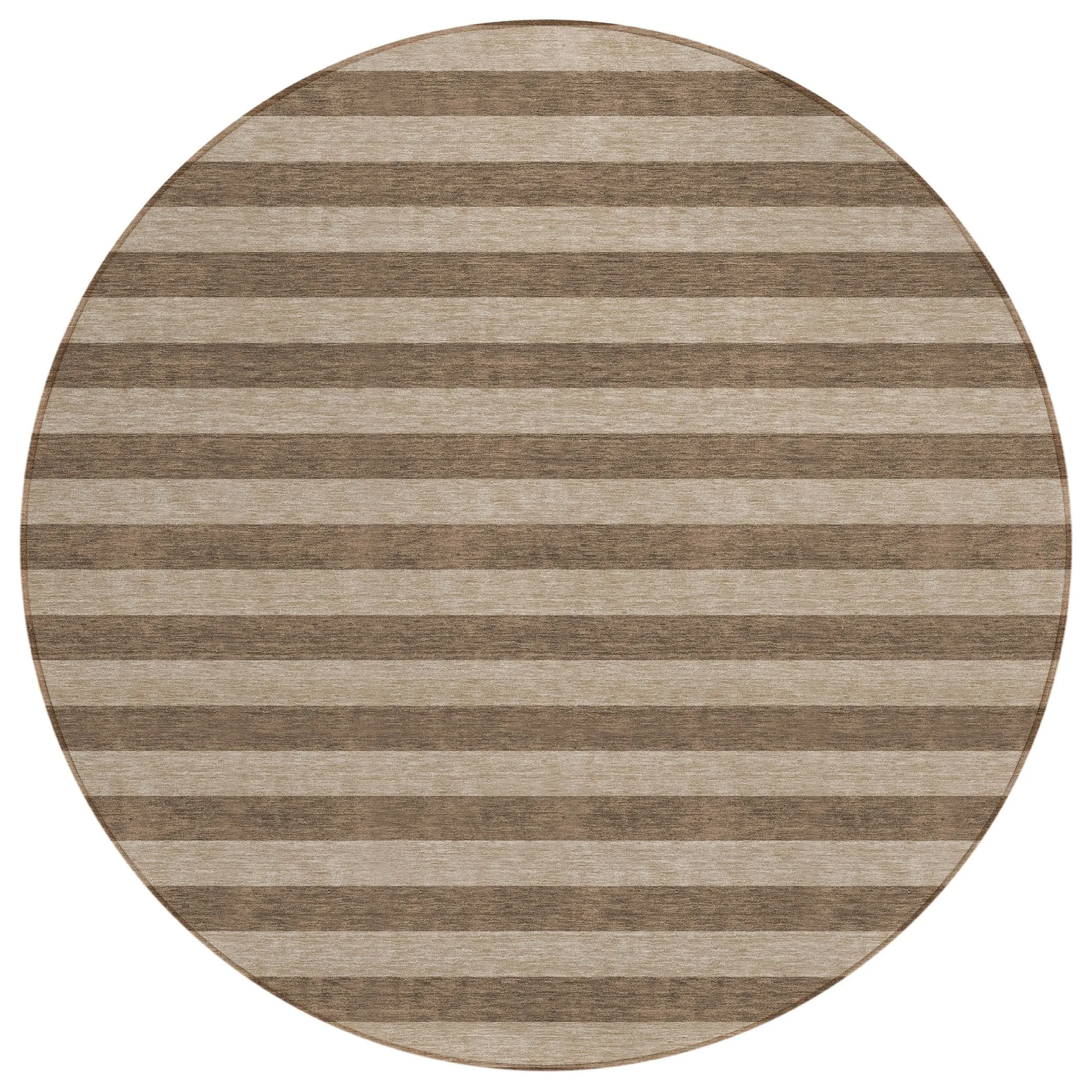Machine Washable Indoor/ Outdoor Cabana Stripe Chantille Rug