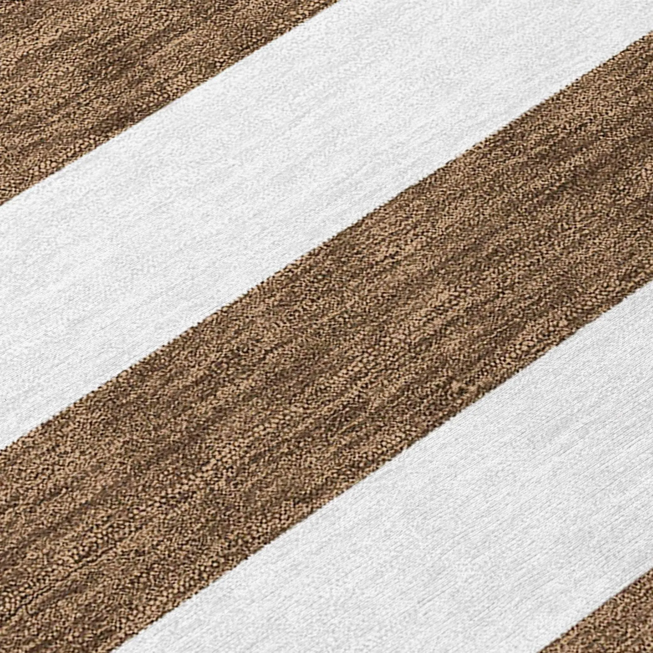 Machine Washable Indoor/ Outdoor Cabana Stripe Chantille Rug