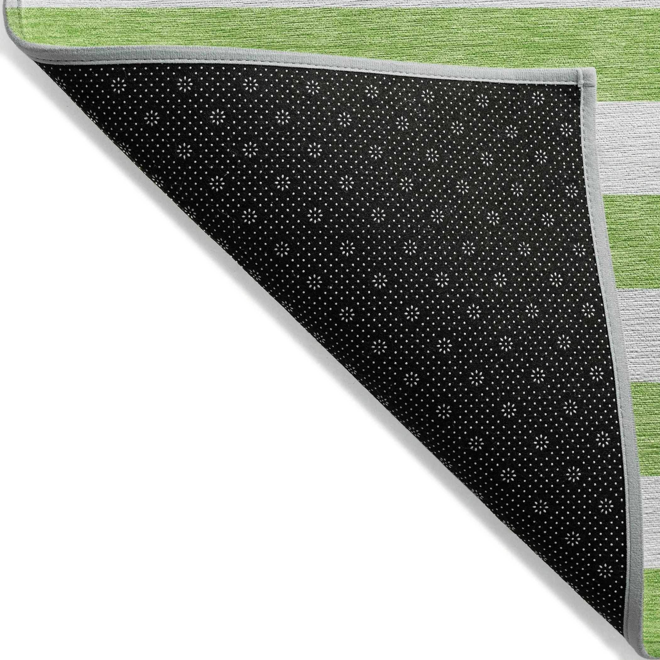 Machine Washable Indoor/ Outdoor Cabana Stripe Chantille Rug
