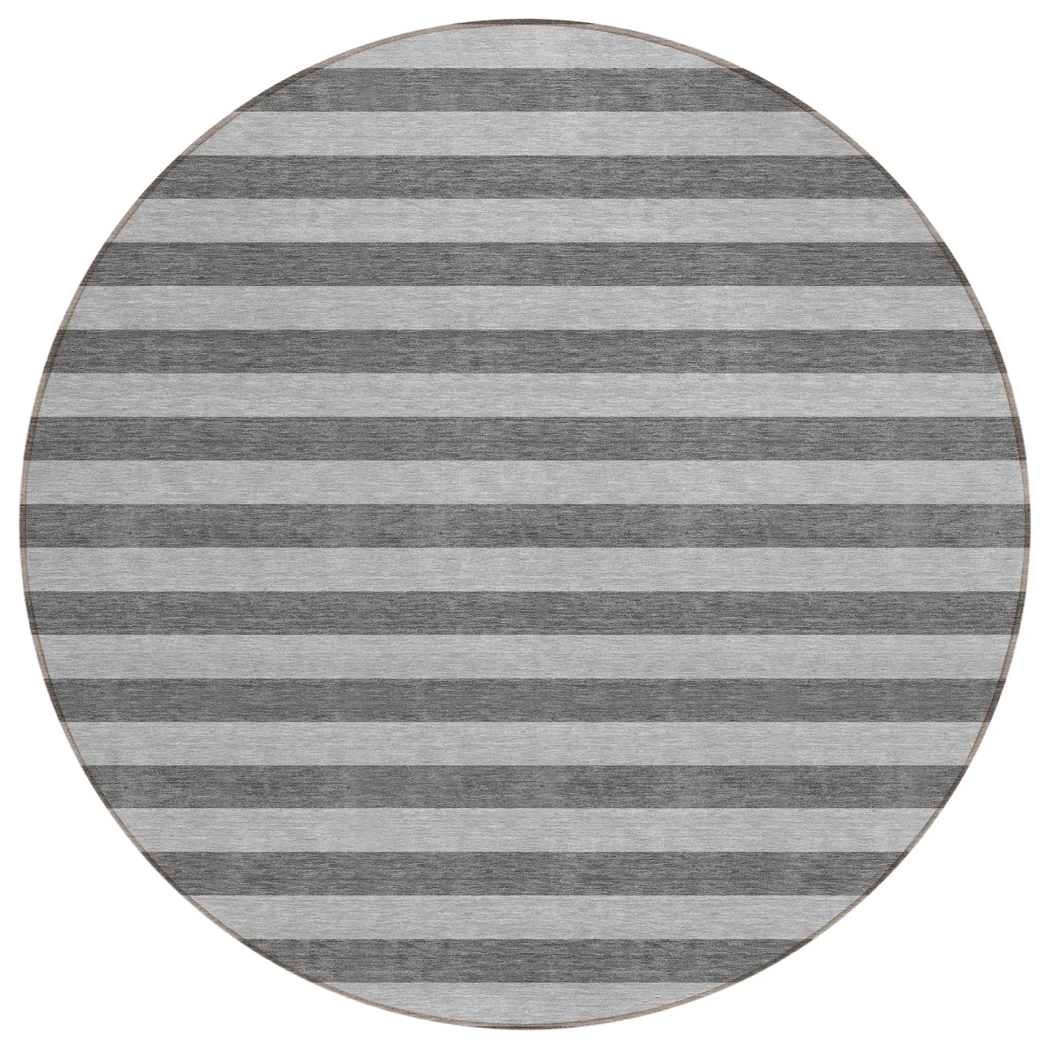 Machine Washable Indoor/ Outdoor Cabana Stripe Chantille Rug