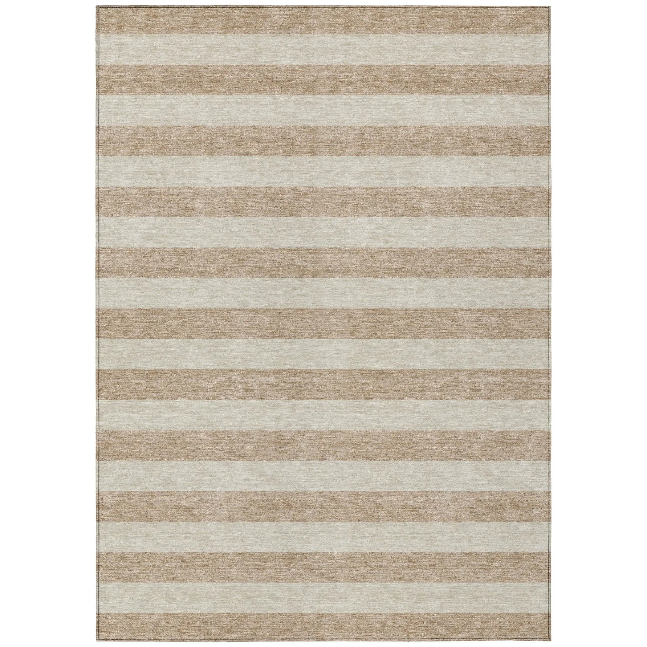 Machine Washable Indoor/ Outdoor Cabana Stripe Chantille Rug