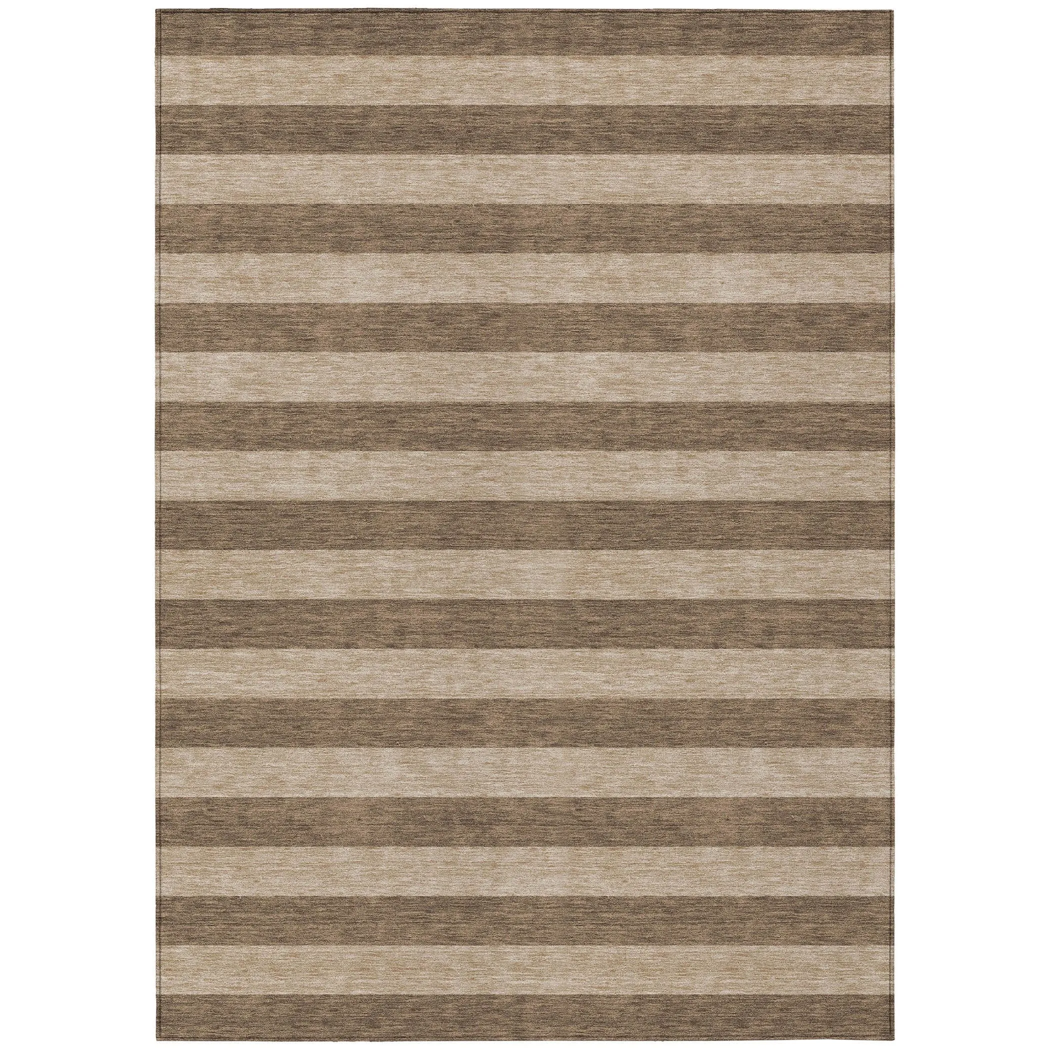 Machine Washable Indoor/ Outdoor Cabana Stripe Chantille Rug