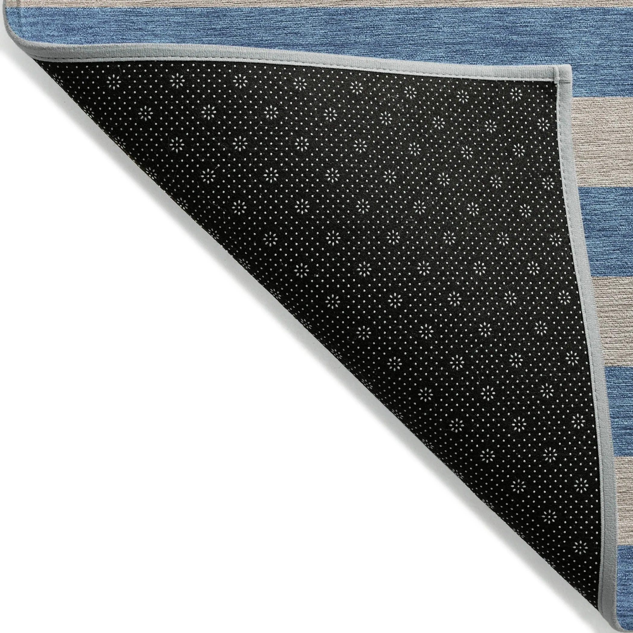 Machine Washable Indoor/ Outdoor Cabana Stripe Chantille Rug