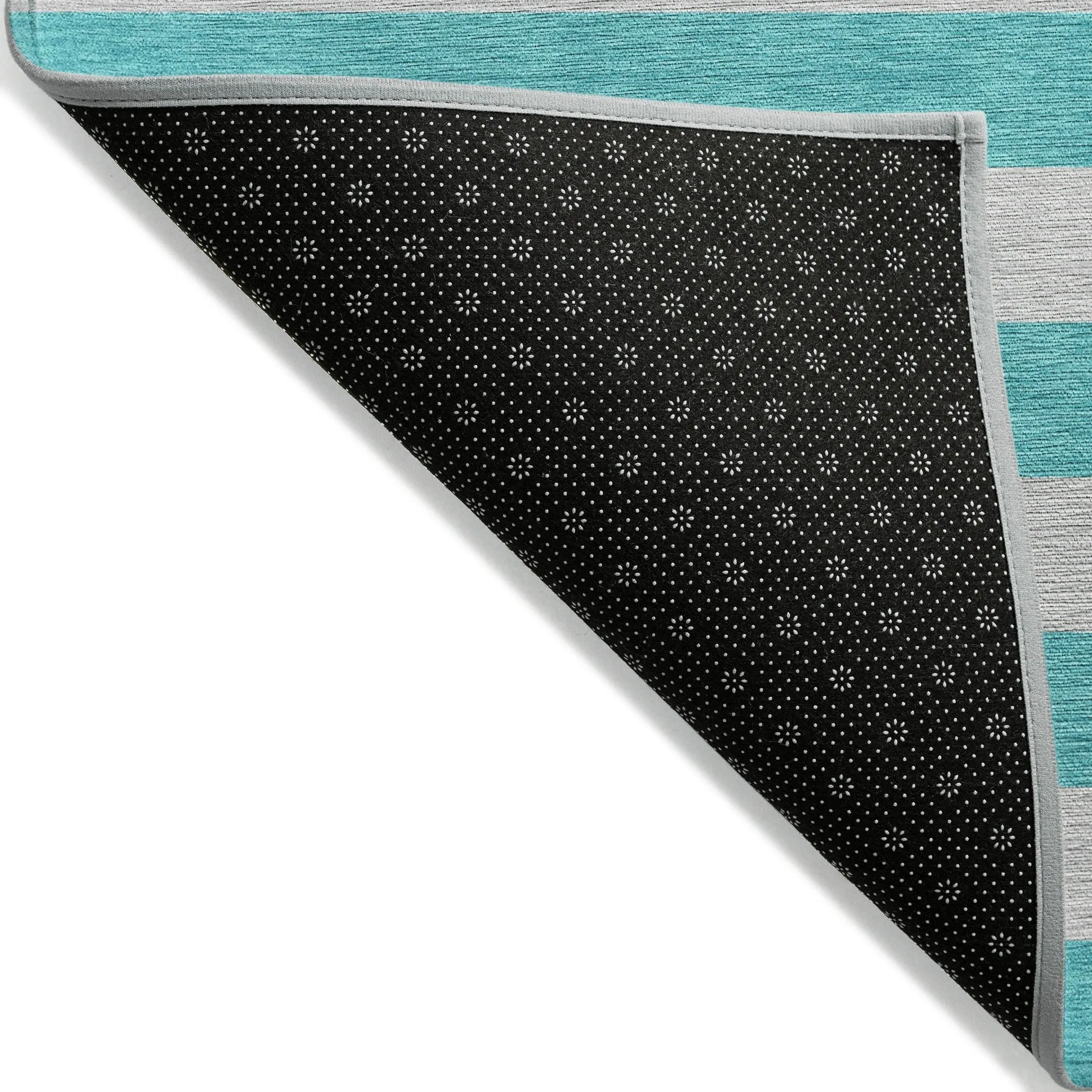 Machine Washable Indoor/ Outdoor Cabana Stripe Chantille Rug
