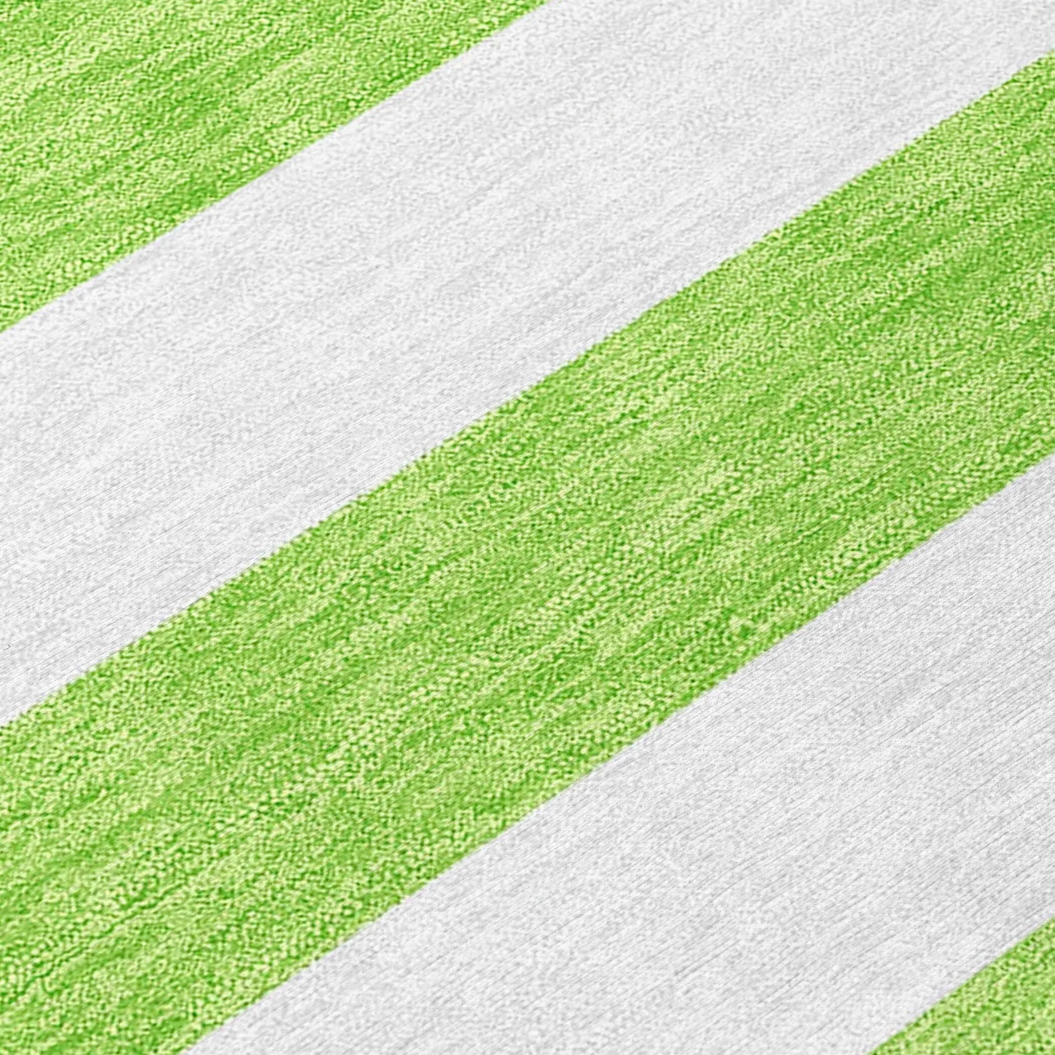 Machine Washable Indoor/ Outdoor Cabana Stripe Chantille Rug