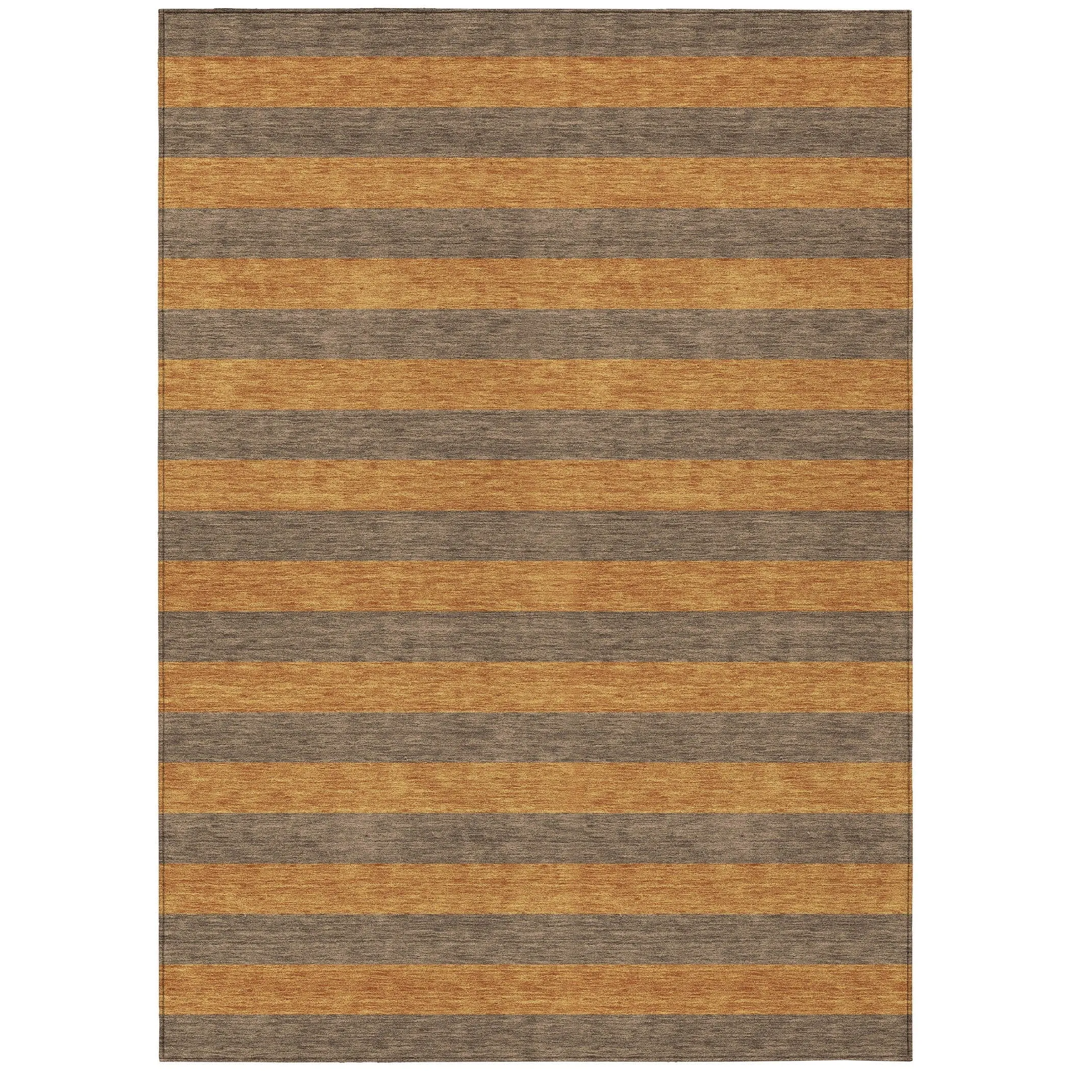 Machine Washable Indoor/ Outdoor Cabana Stripe Chantille Rug