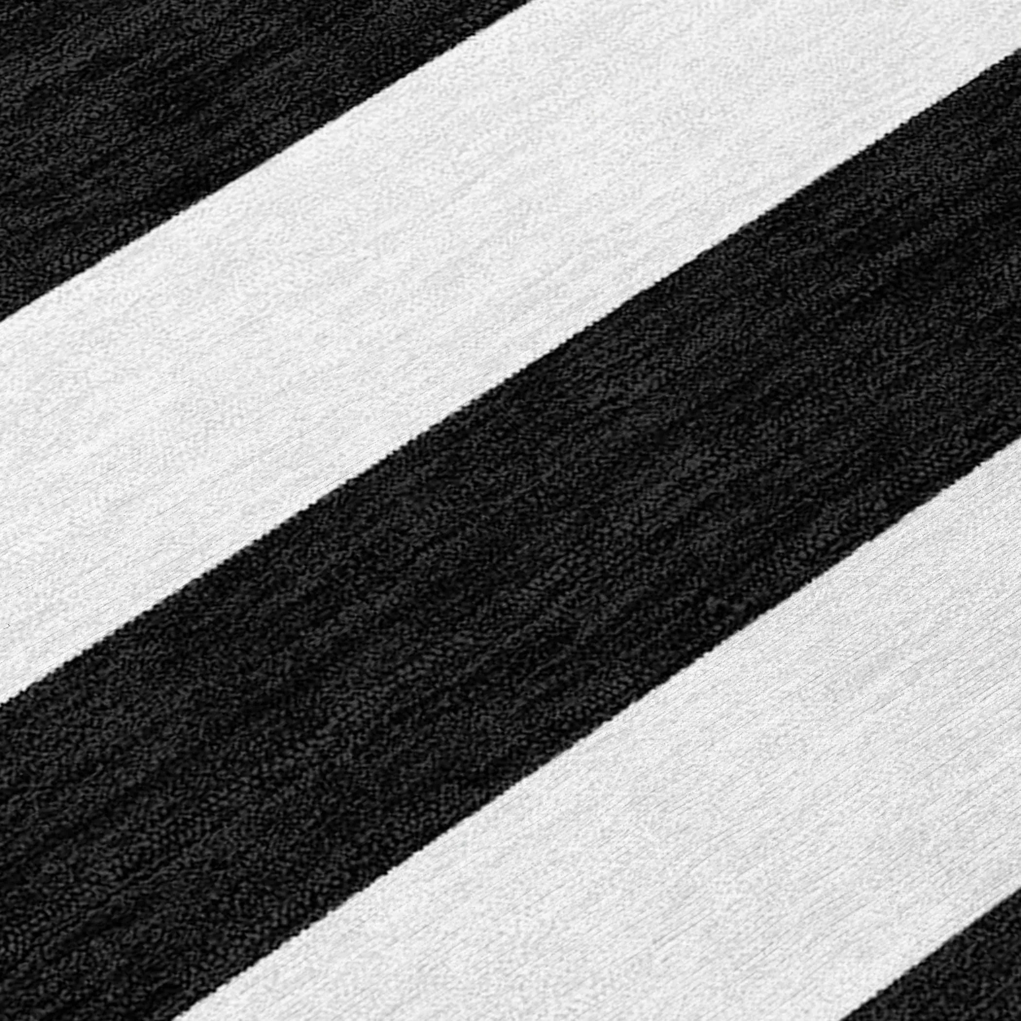 Machine Washable Indoor/ Outdoor Cabana Stripe Chantille Rug