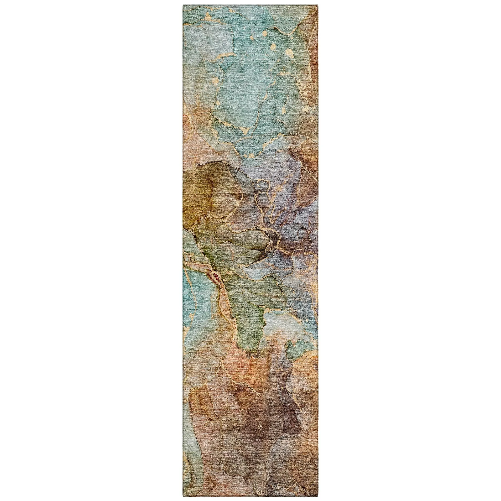 Machine Washable Indoor/ Outdoor Chantille Abstract Modern Rug
