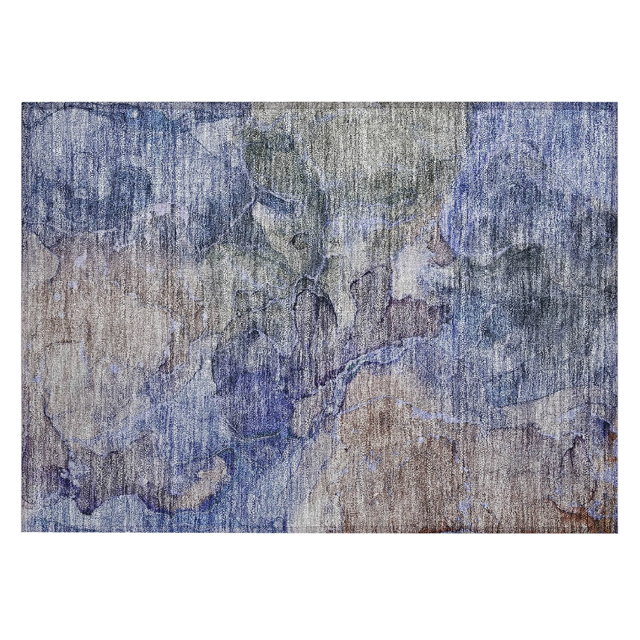 Machine Washable Indoor/ Outdoor Chantille Abstract Modern Rug
