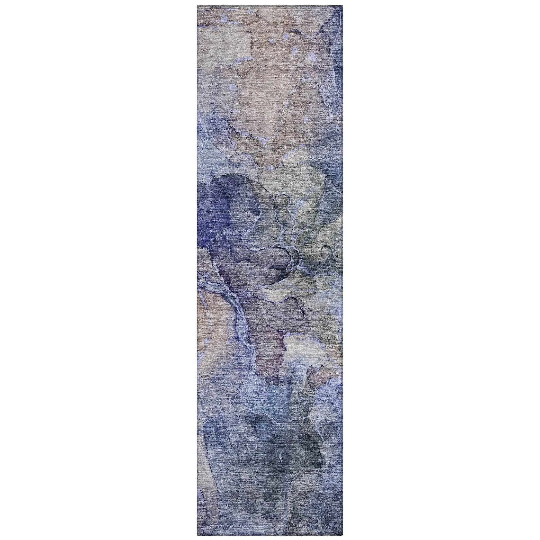 Machine Washable Indoor/ Outdoor Chantille Abstract Modern Rug