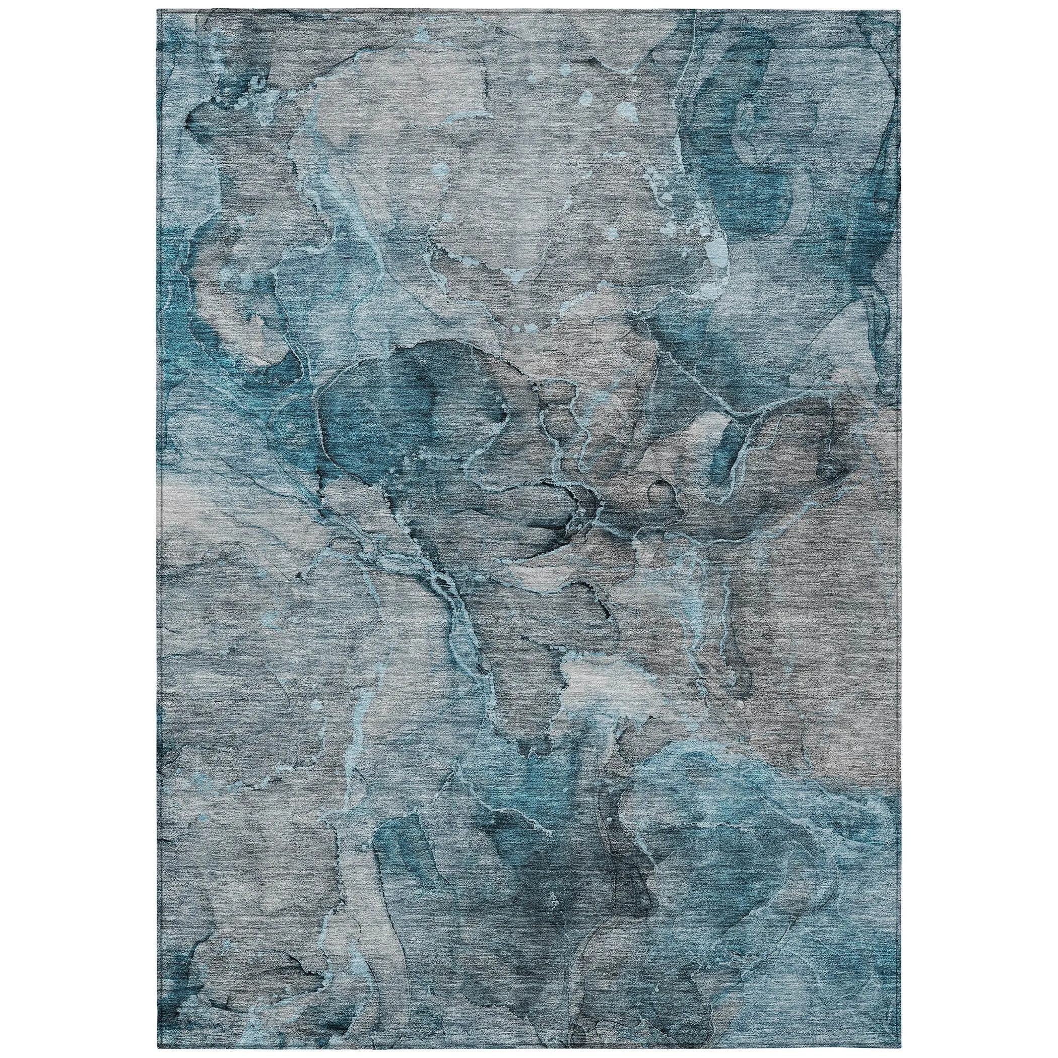Machine Washable Indoor/ Outdoor Chantille Abstract Modern Rug