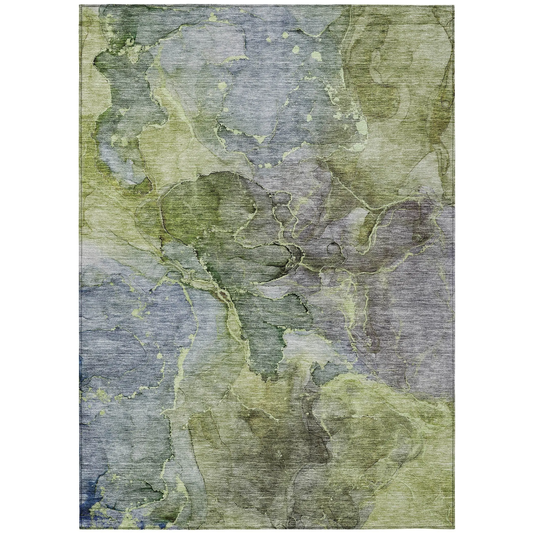 Machine Washable Indoor/ Outdoor Chantille Abstract Modern Rug