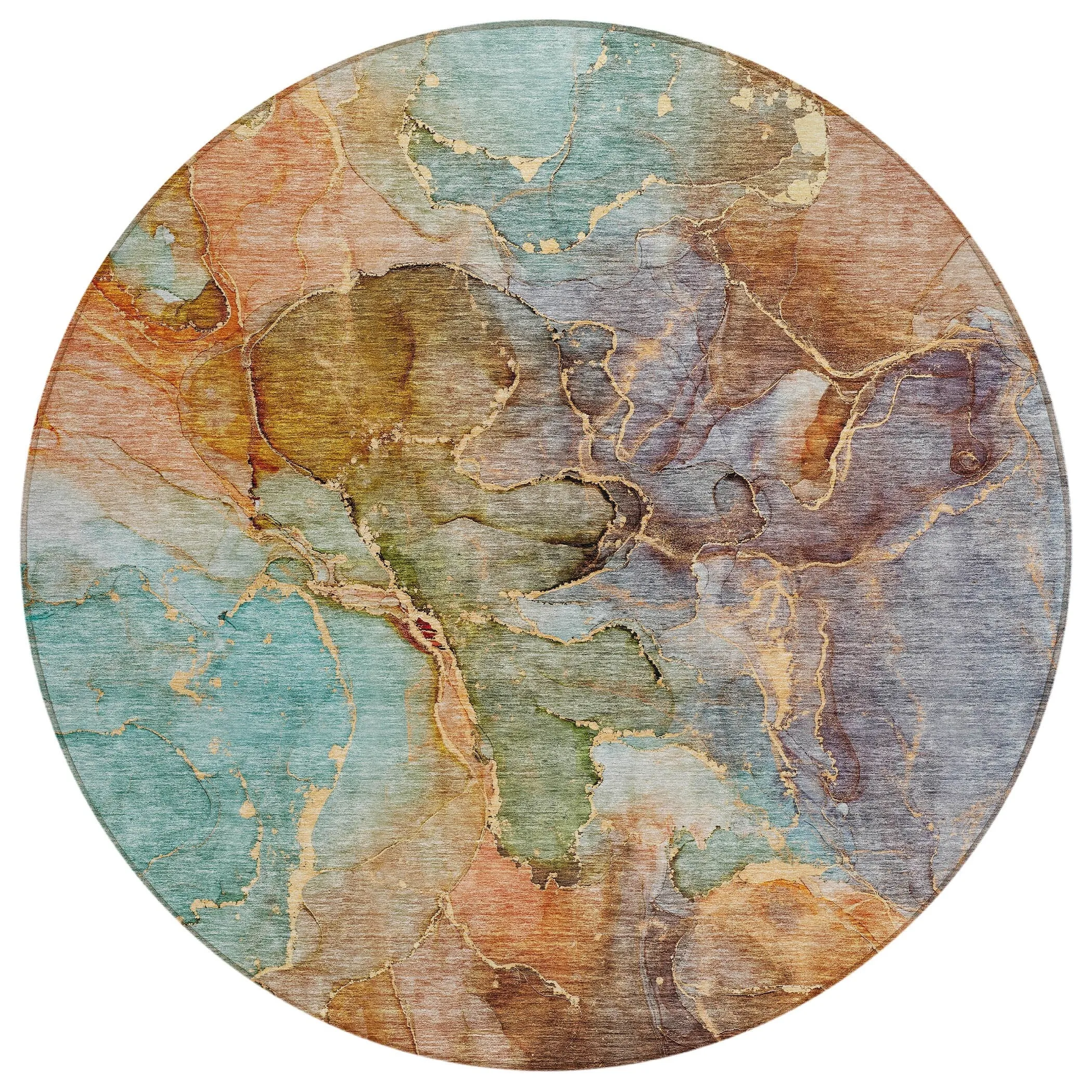 Machine Washable Indoor/ Outdoor Chantille Abstract Modern Rug
