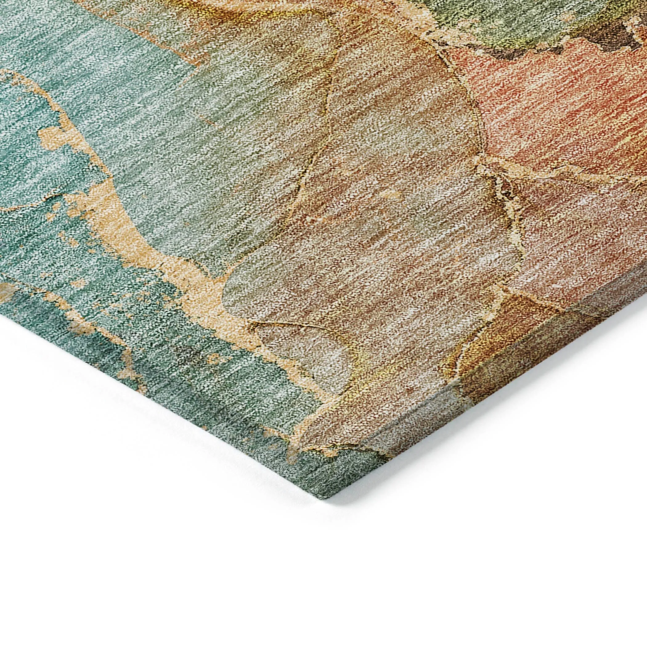 Machine Washable Indoor/ Outdoor Chantille Abstract Modern Rug