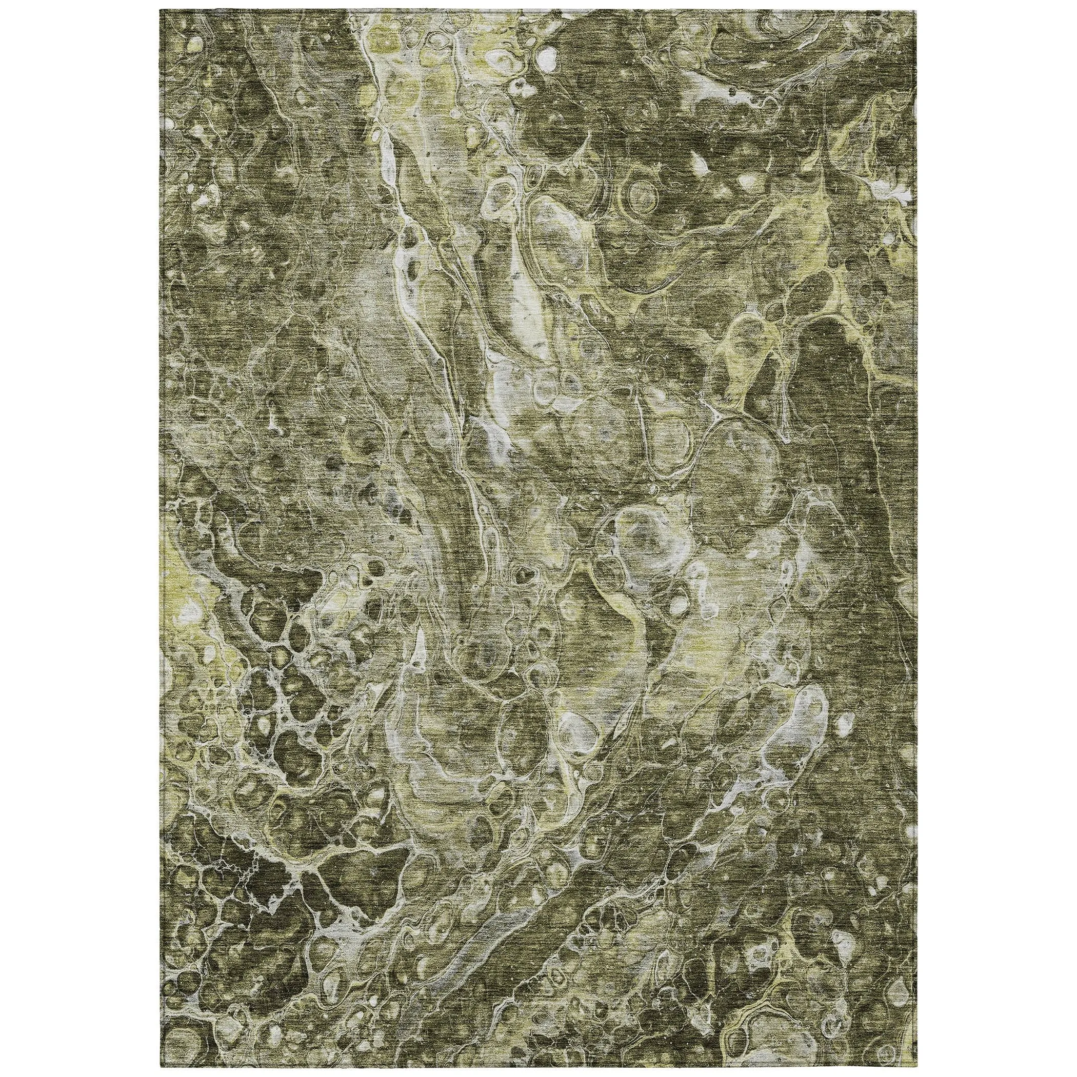 Machine Washable Indoor/ Outdoor Chantille Abstract Watercolor Rug