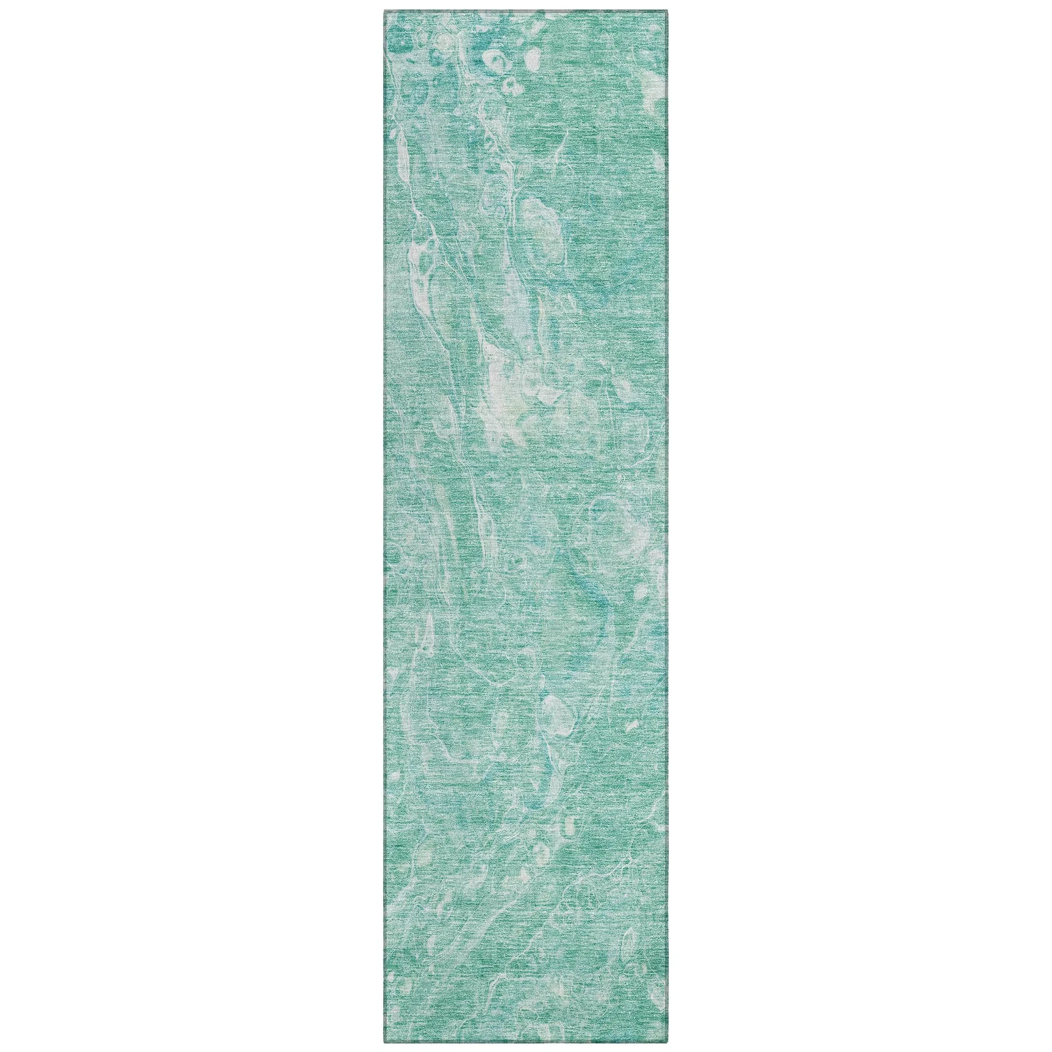 Machine Washable Indoor/ Outdoor Chantille Abstract Watercolor Rug
