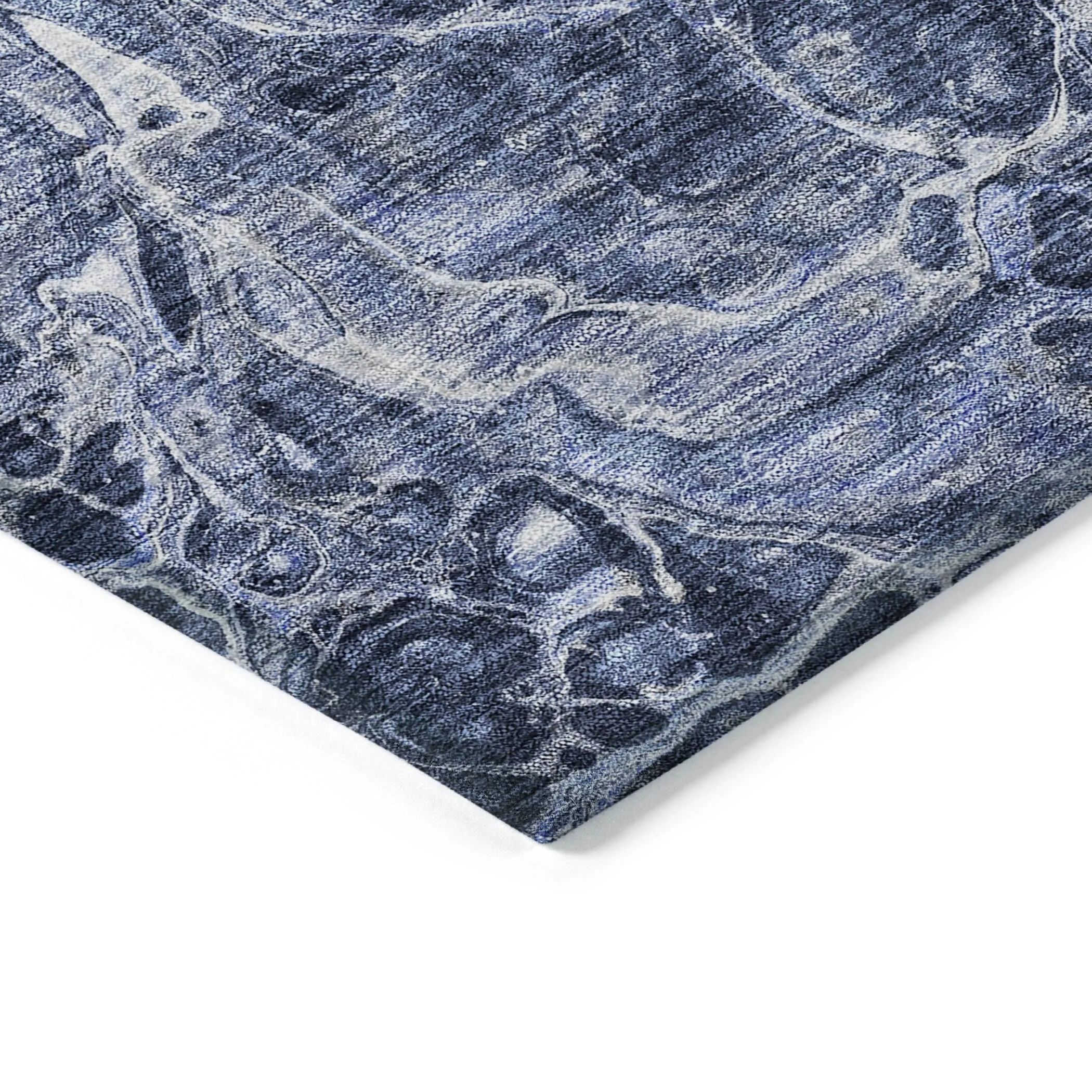 Machine Washable Indoor/ Outdoor Chantille Abstract Watercolor Rug