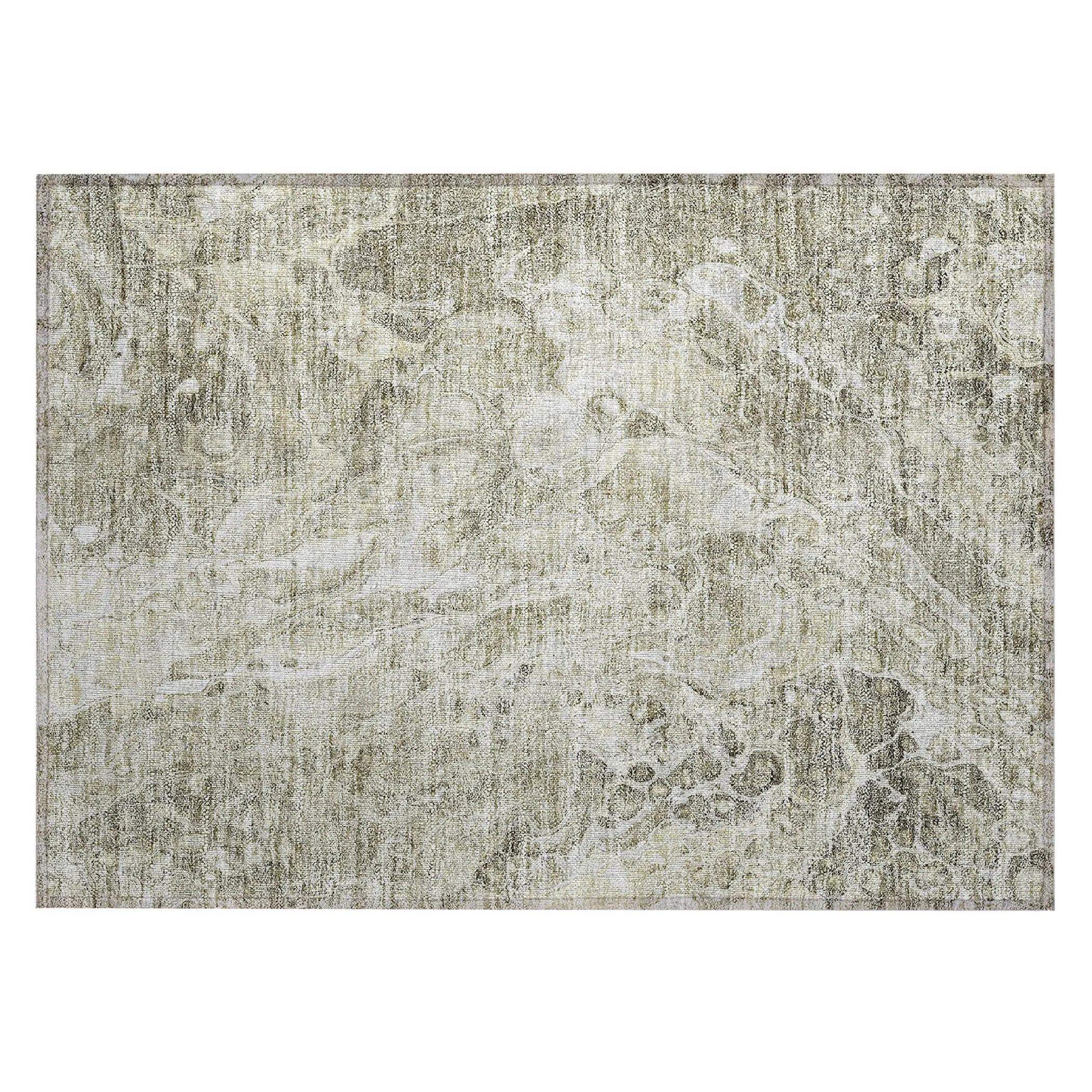 Machine Washable Indoor/ Outdoor Chantille Abstract Watercolor Rug