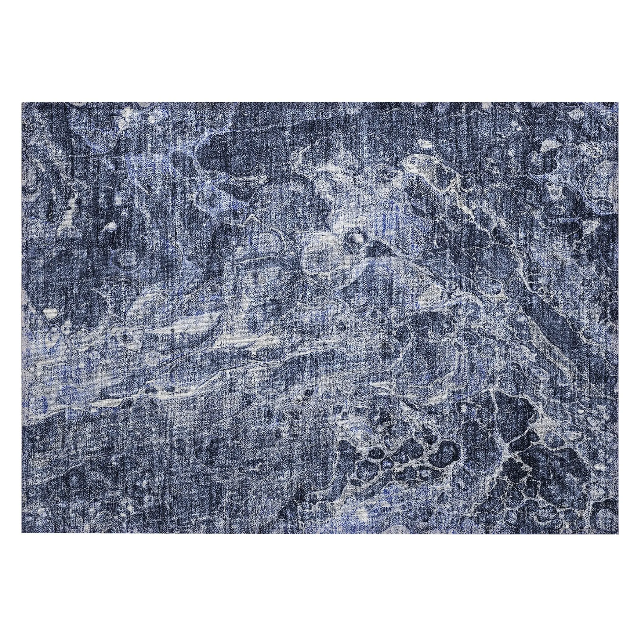 Machine Washable Indoor/ Outdoor Chantille Abstract Watercolor Rug