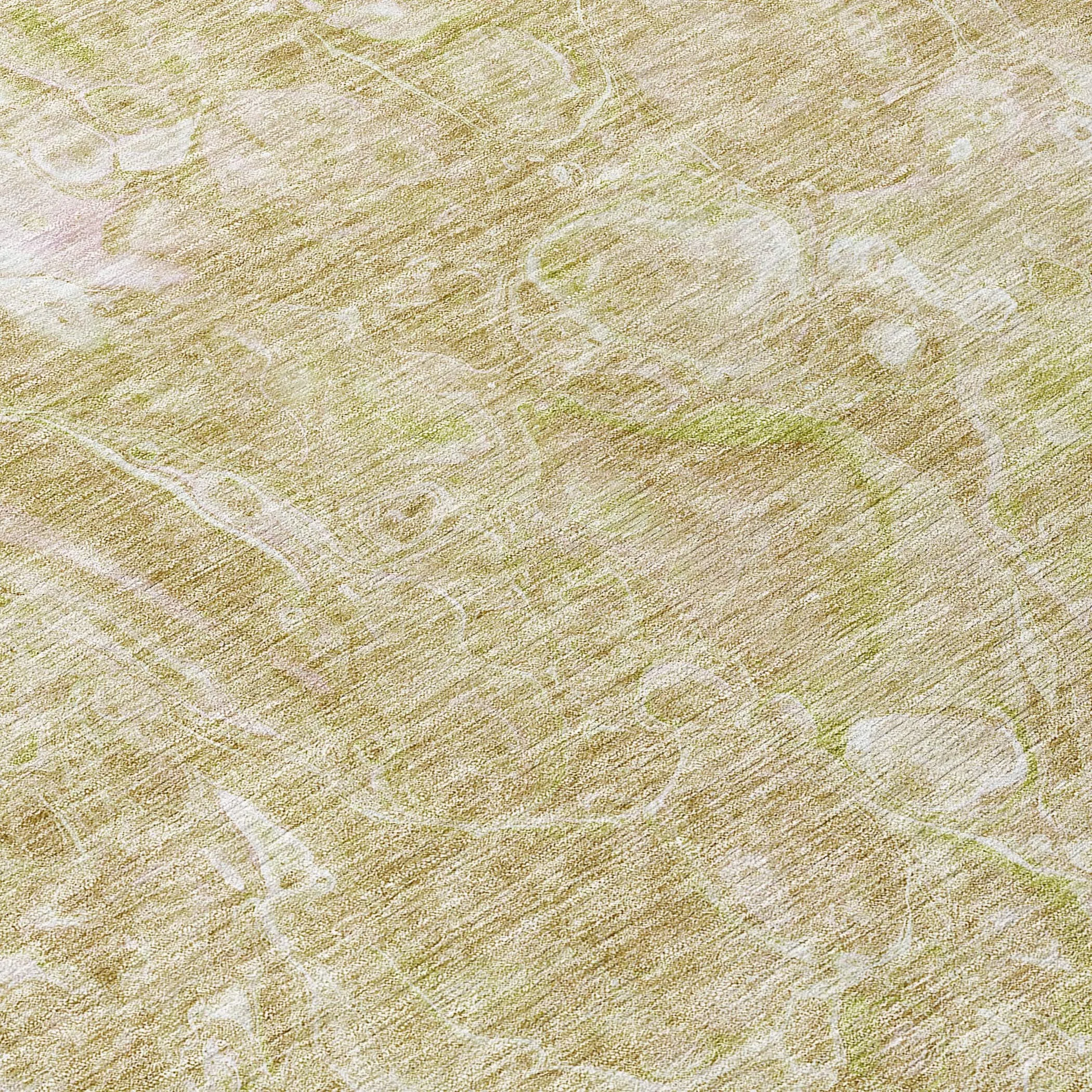 Machine Washable Indoor/ Outdoor Chantille Abstract Watercolor Rug