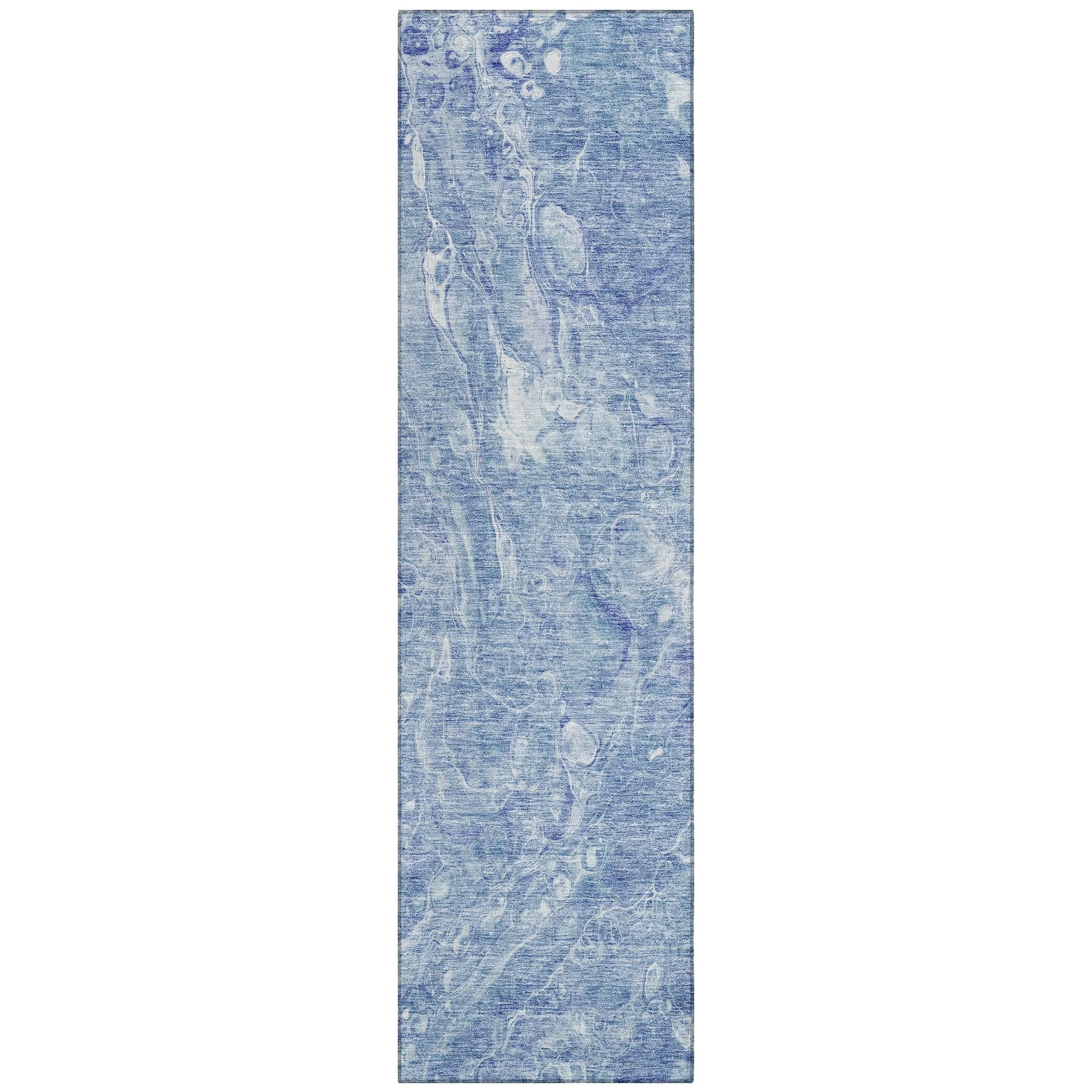 Machine Washable Indoor/ Outdoor Chantille Abstract Watercolor Rug