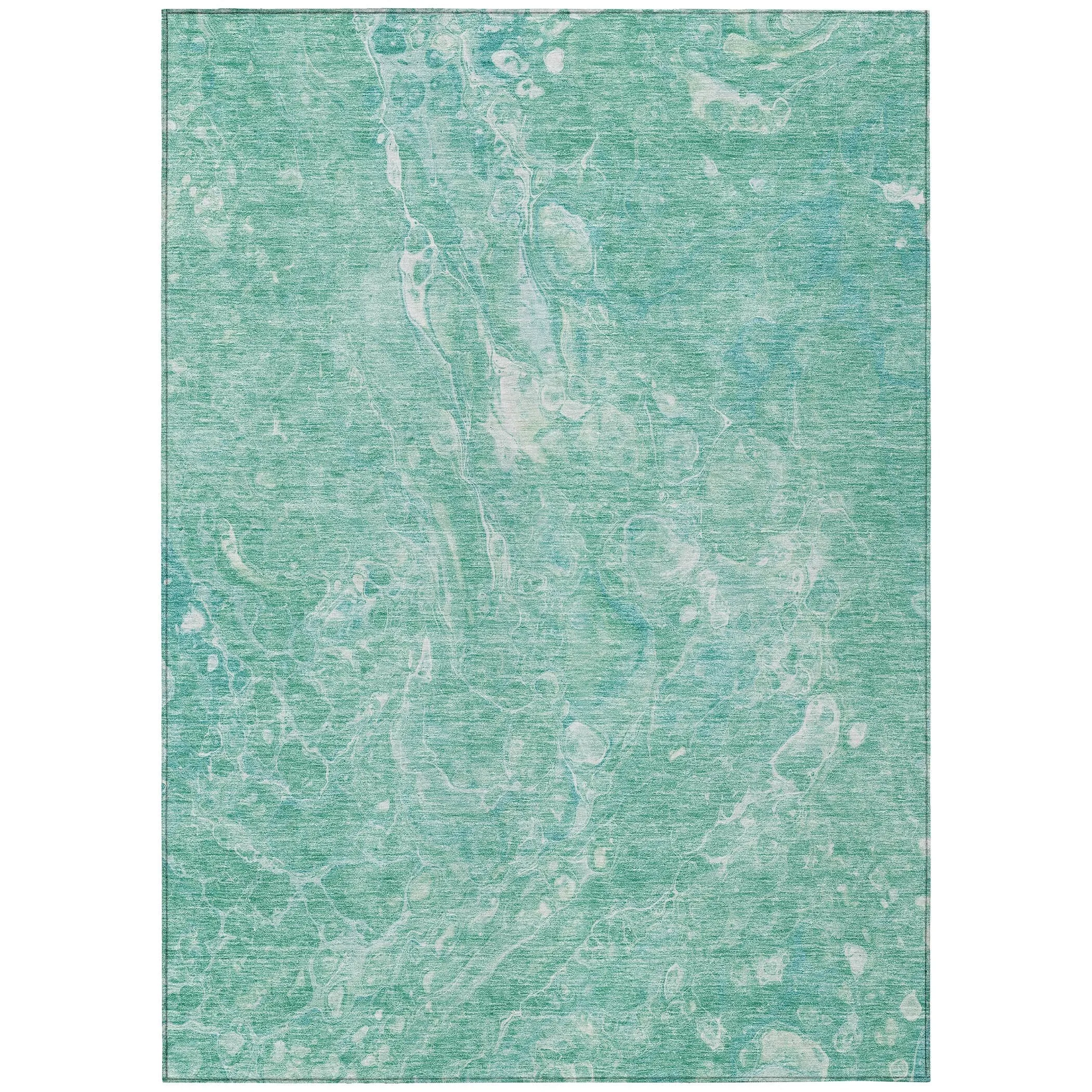 Machine Washable Indoor/ Outdoor Chantille Abstract Watercolor Rug
