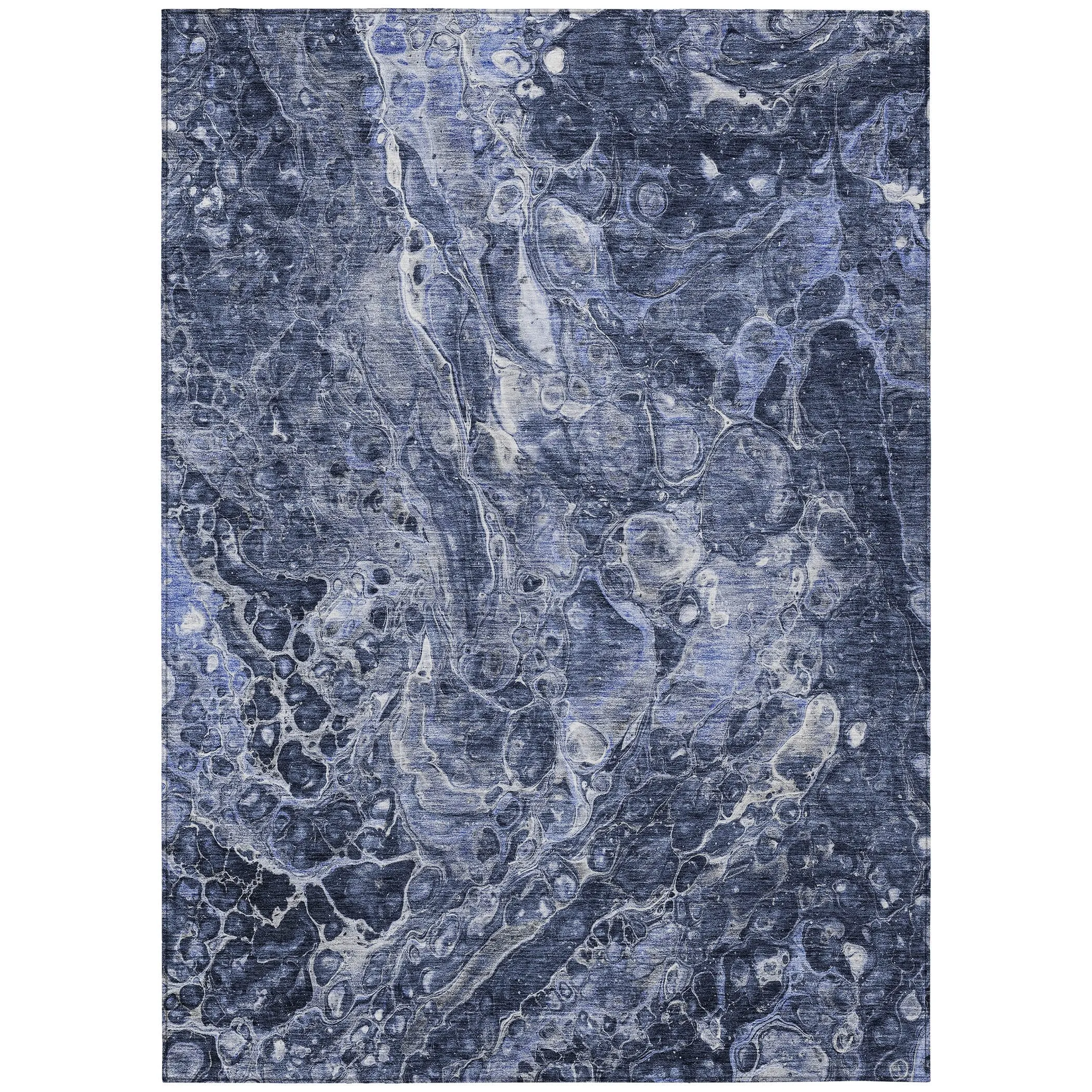 Machine Washable Indoor/ Outdoor Chantille Abstract Watercolor Rug