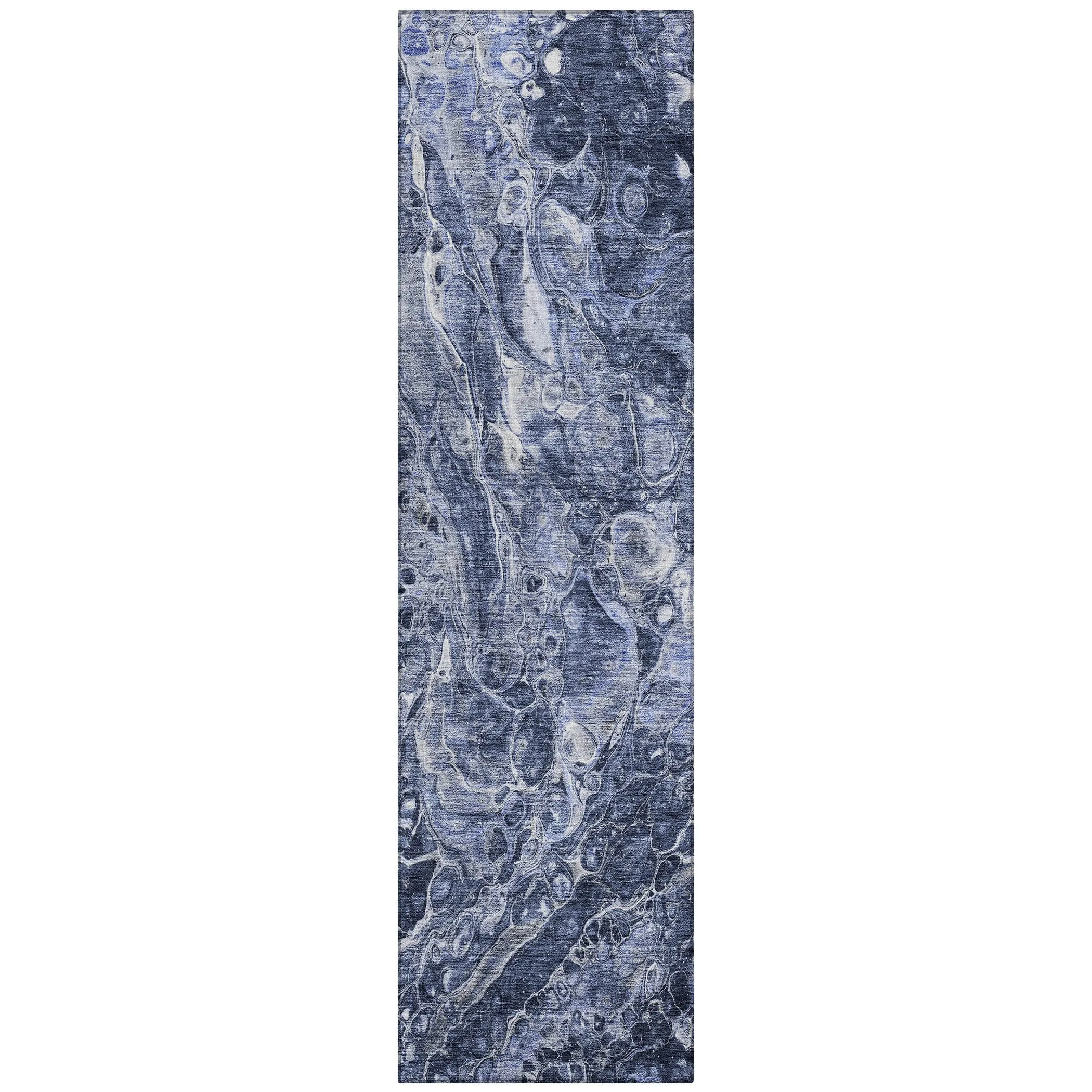Machine Washable Indoor/ Outdoor Chantille Abstract Watercolor Rug