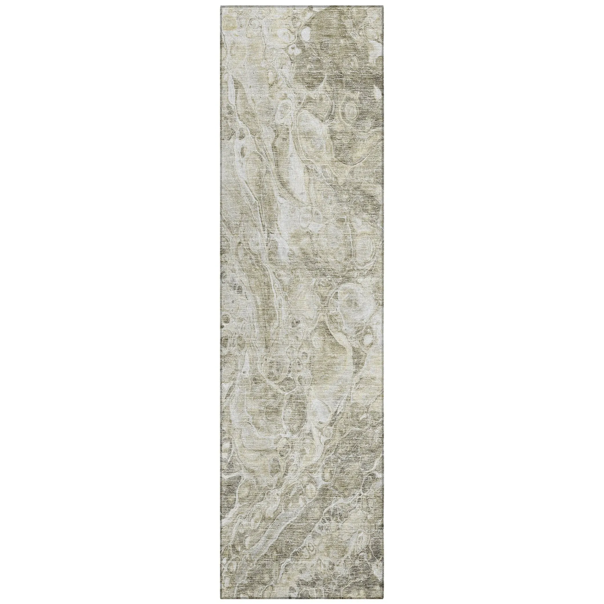 Machine Washable Indoor/ Outdoor Chantille Abstract Watercolor Rug