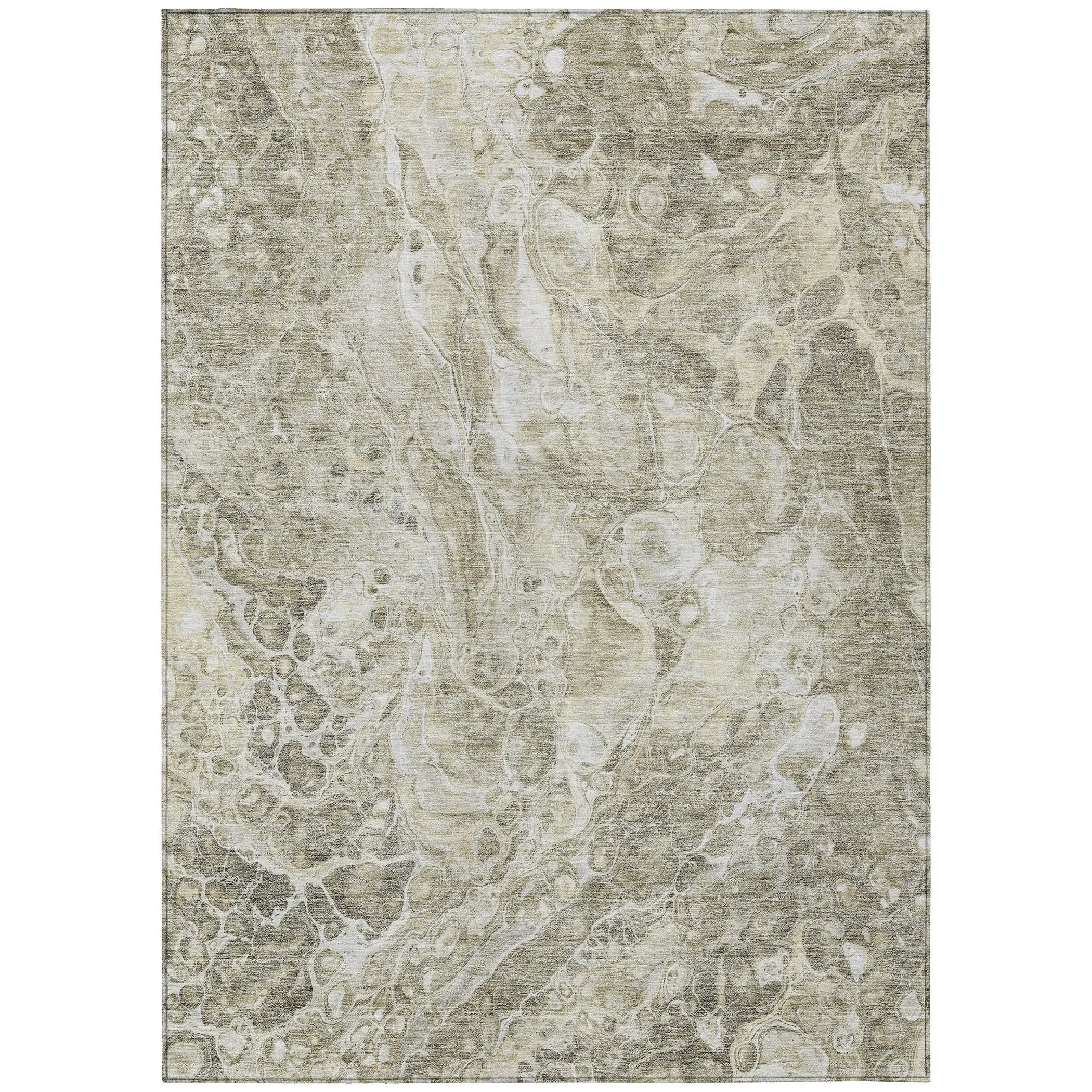 Machine Washable Indoor/ Outdoor Chantille Abstract Watercolor Rug