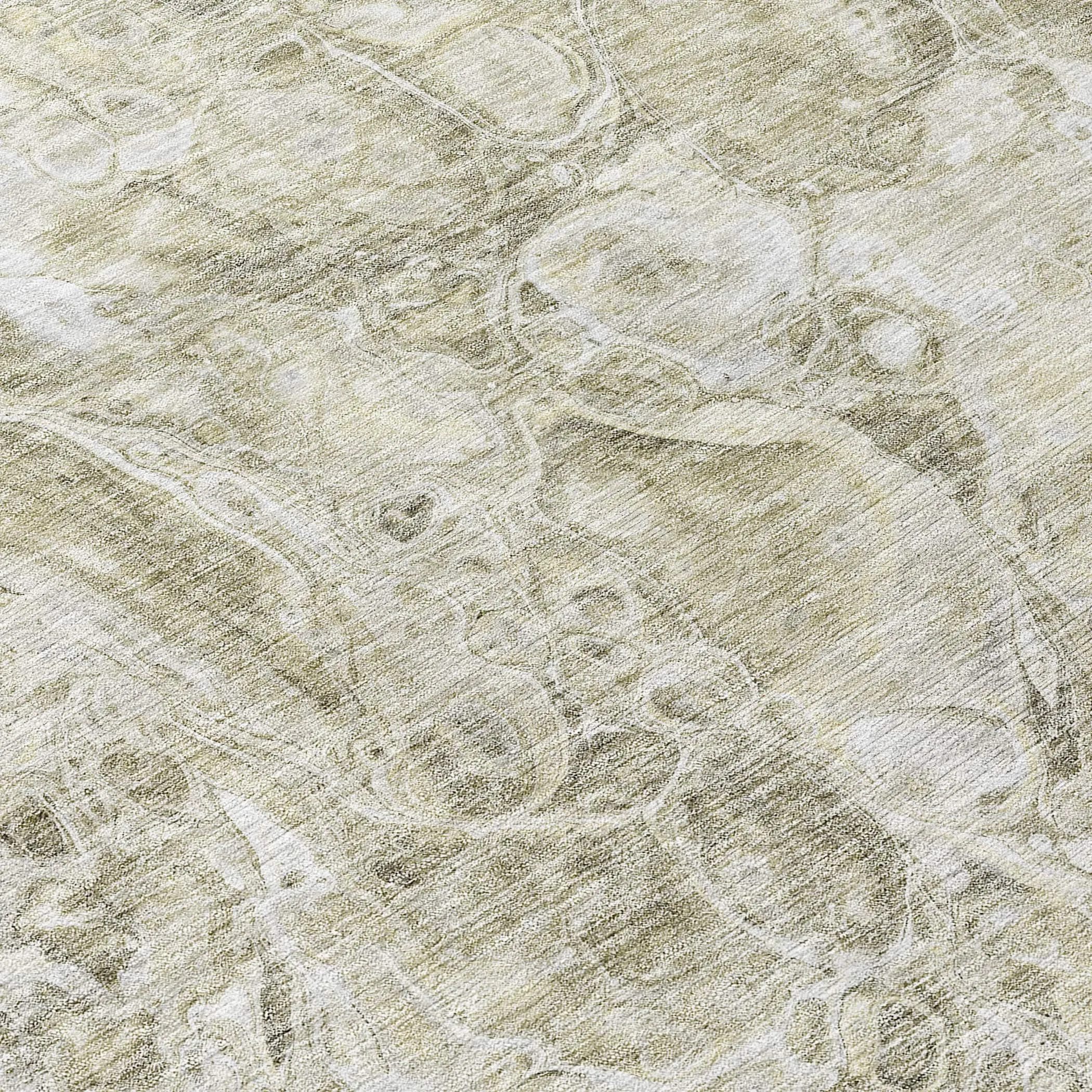 Machine Washable Indoor/ Outdoor Chantille Abstract Watercolor Rug