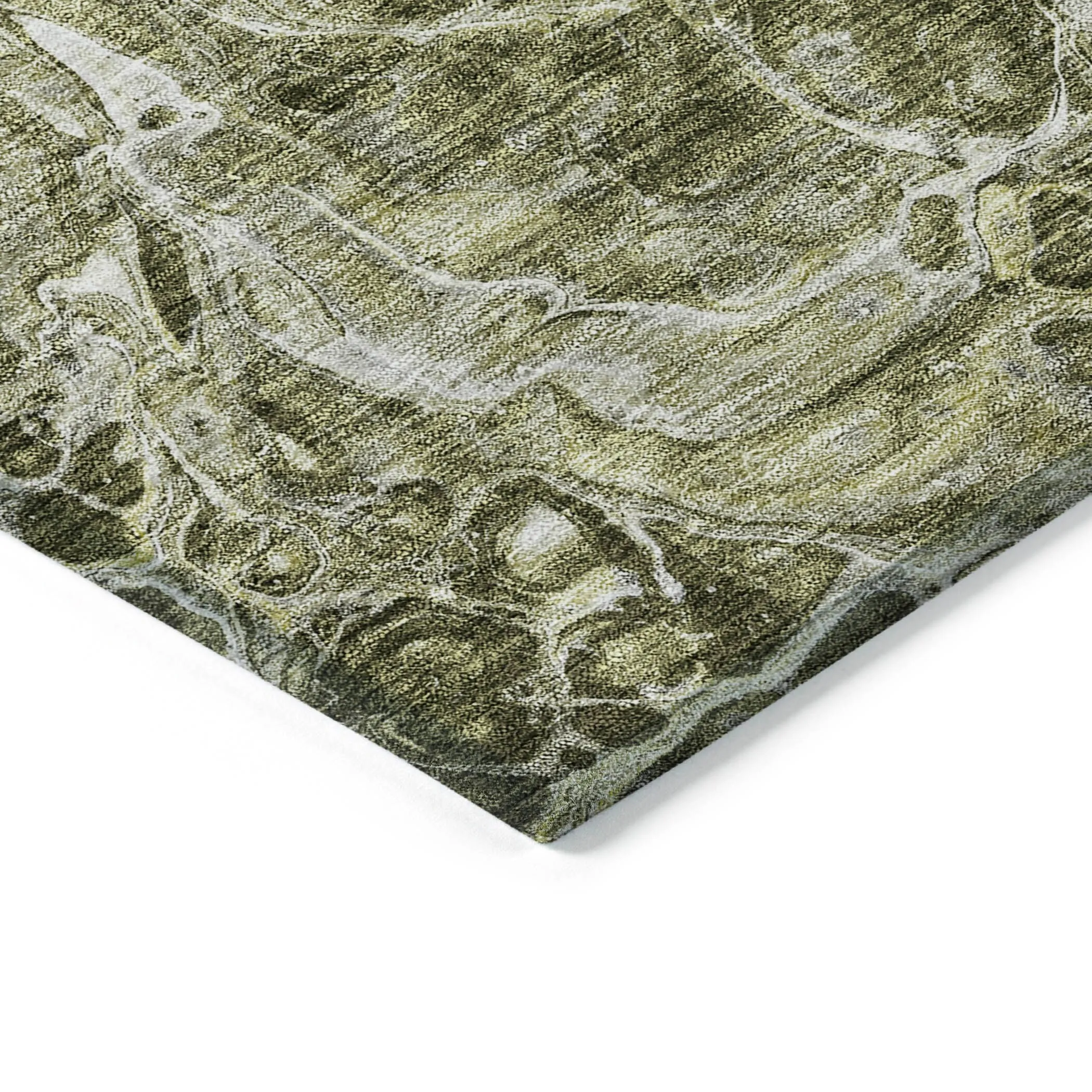 Machine Washable Indoor/ Outdoor Chantille Abstract Watercolor Rug