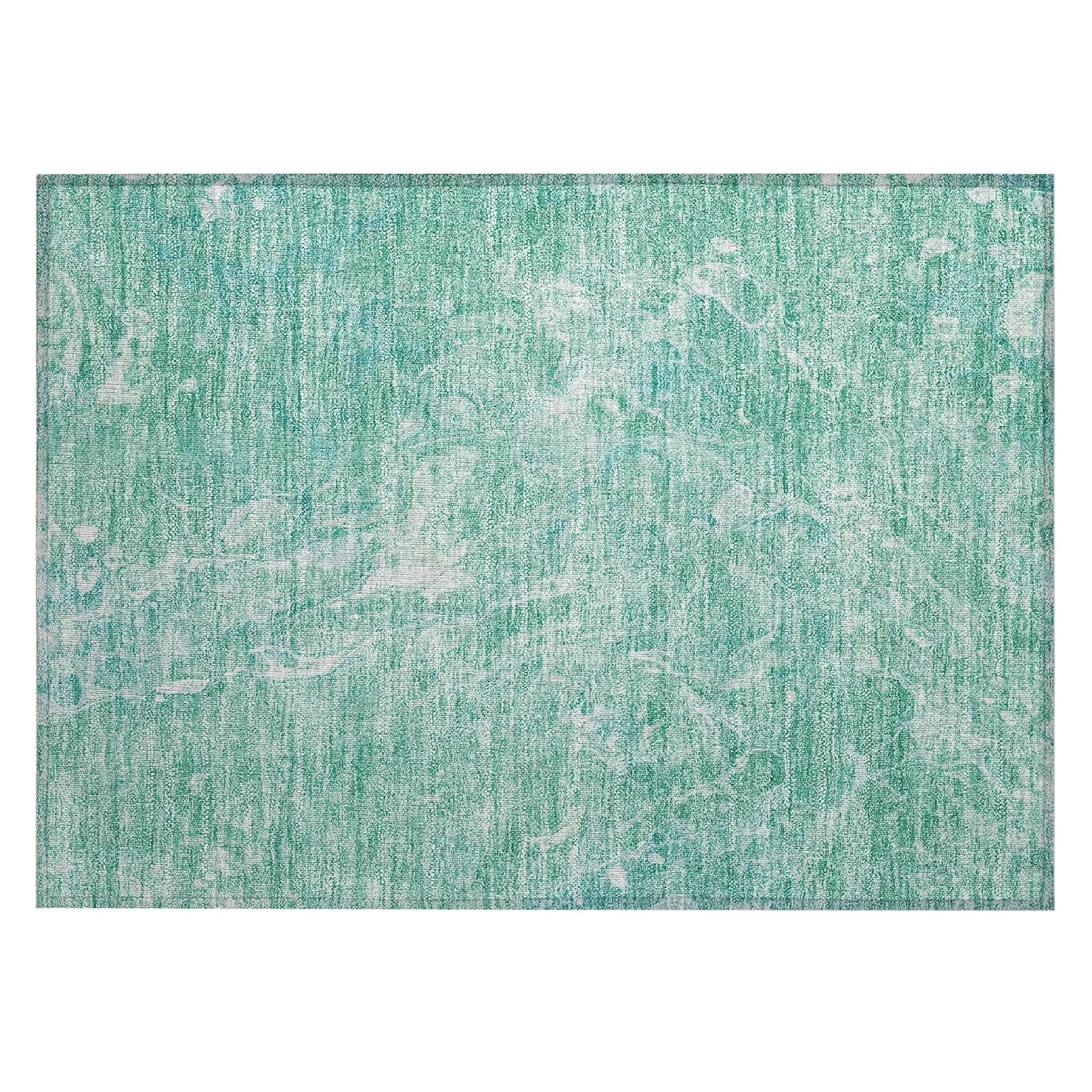 Machine Washable Indoor/ Outdoor Chantille Abstract Watercolor Rug