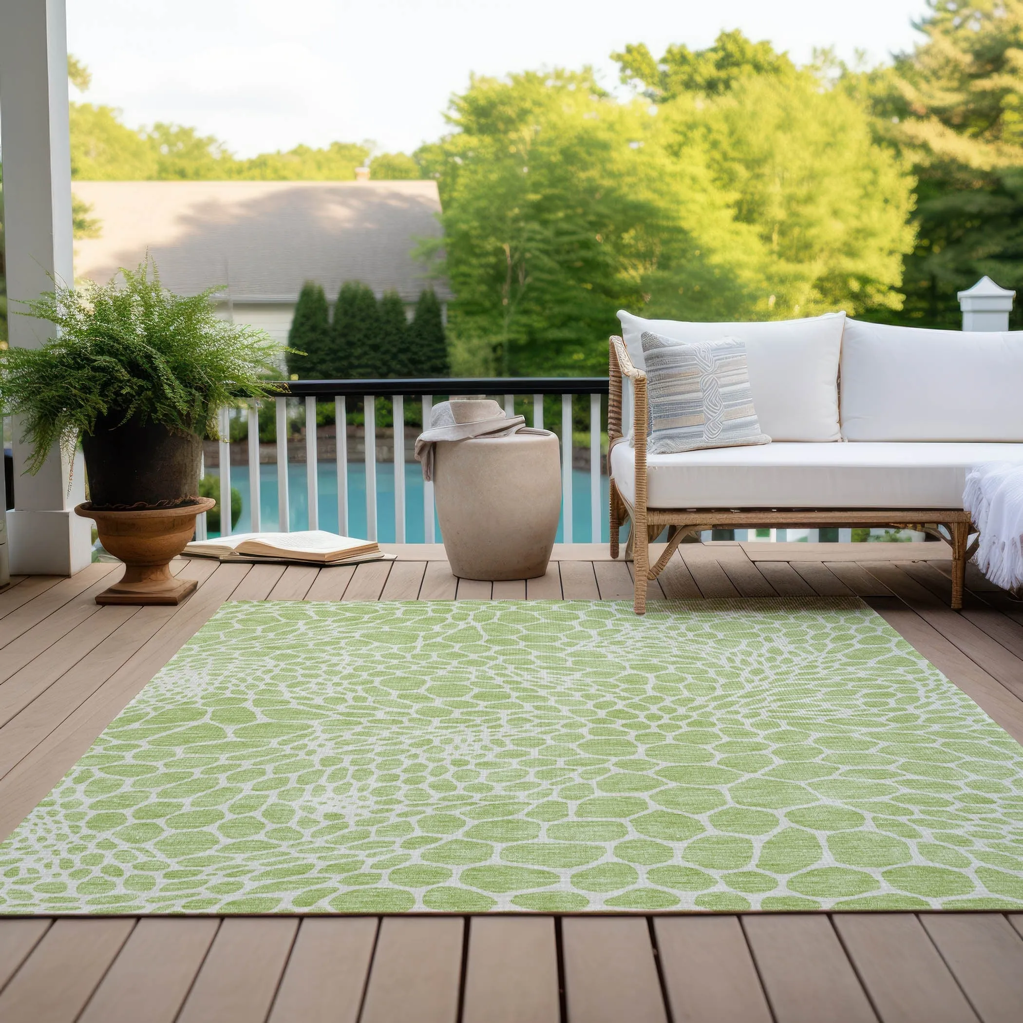Machine Washable Indoor/ Outdoor Chantille Animal Print Rug