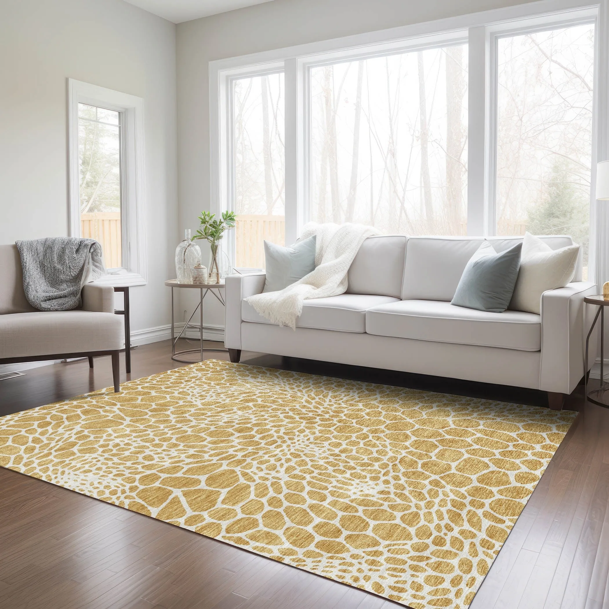 Machine Washable Indoor/ Outdoor Chantille Animal Print Rug