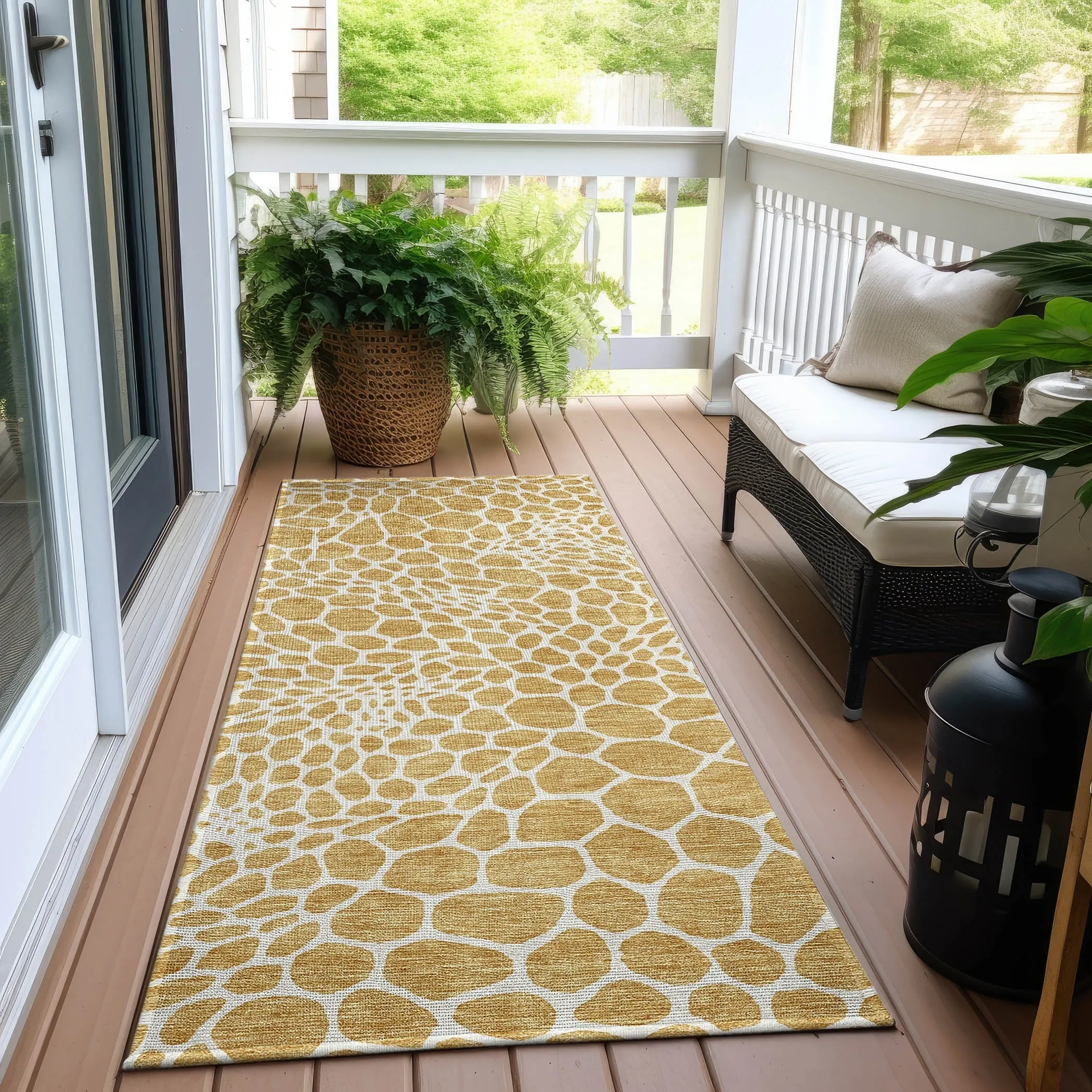Machine Washable Indoor/ Outdoor Chantille Animal Print Rug