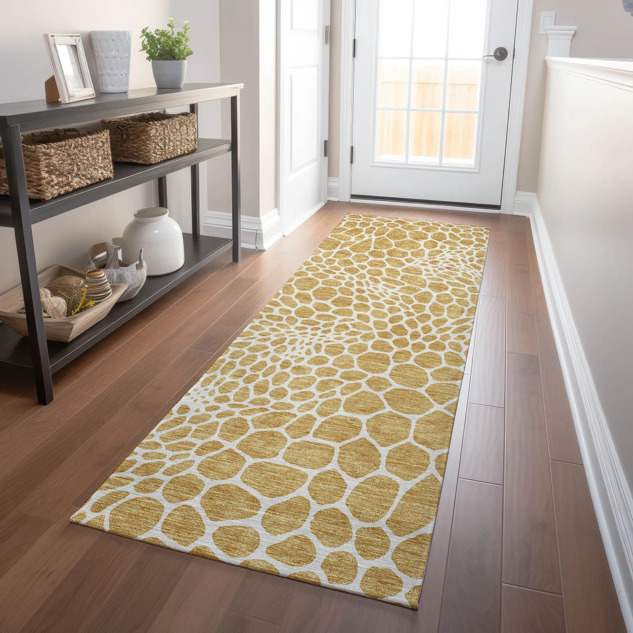Machine Washable Indoor/ Outdoor Chantille Animal Print Rug