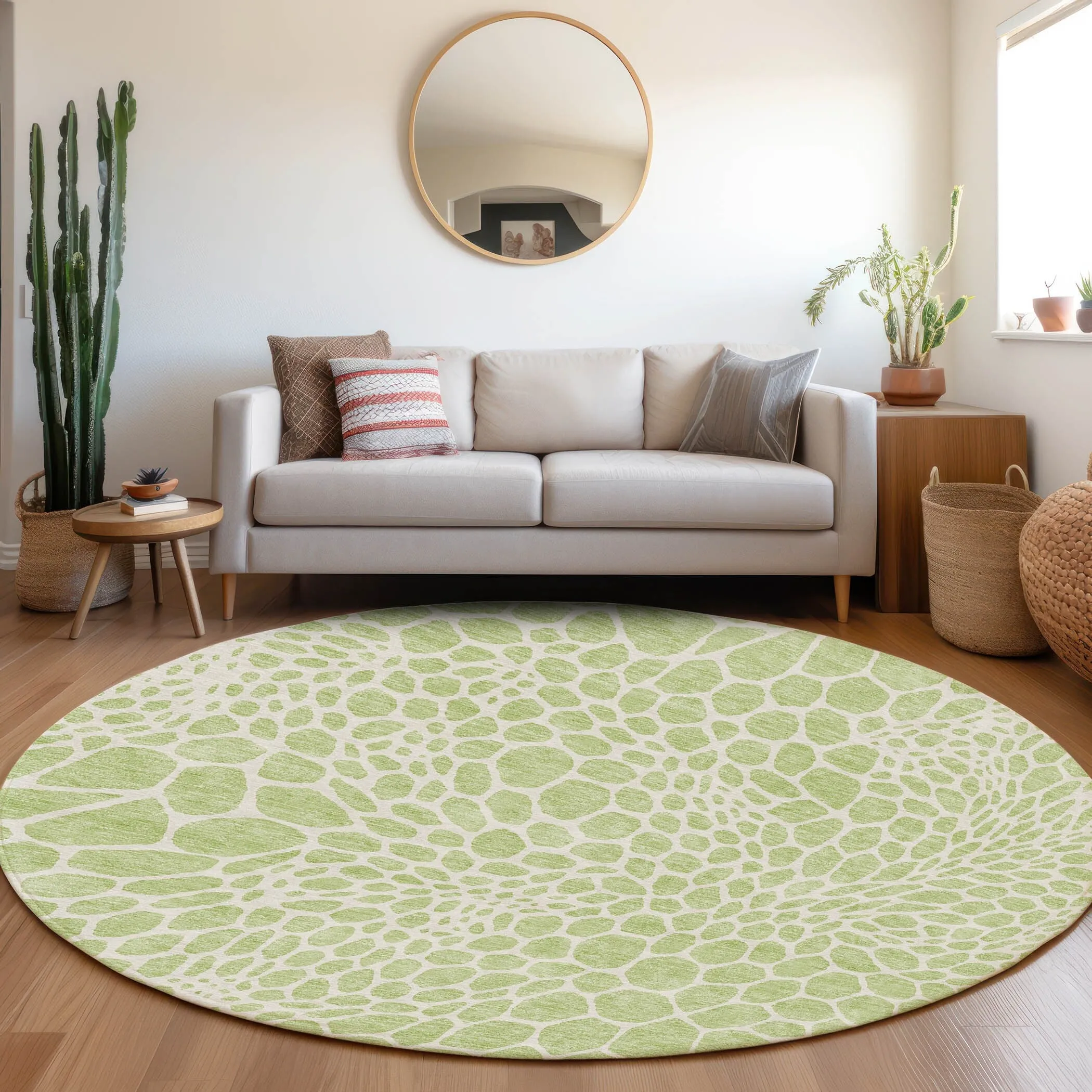 Machine Washable Indoor/ Outdoor Chantille Animal Print Rug