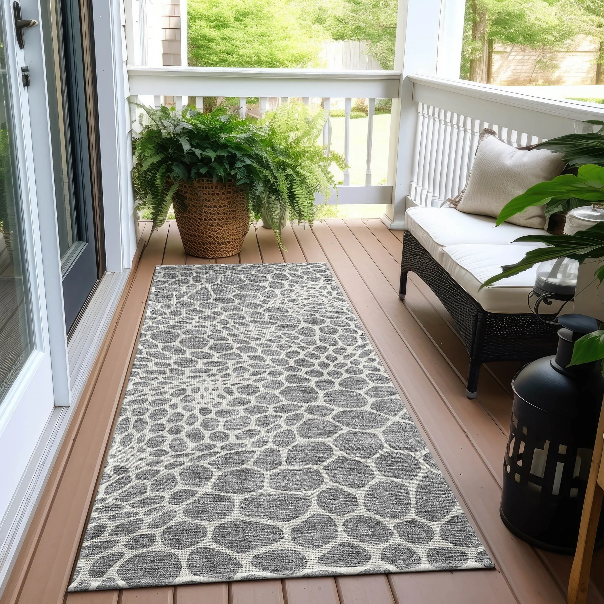 Machine Washable Indoor/ Outdoor Chantille Animal Print Rug