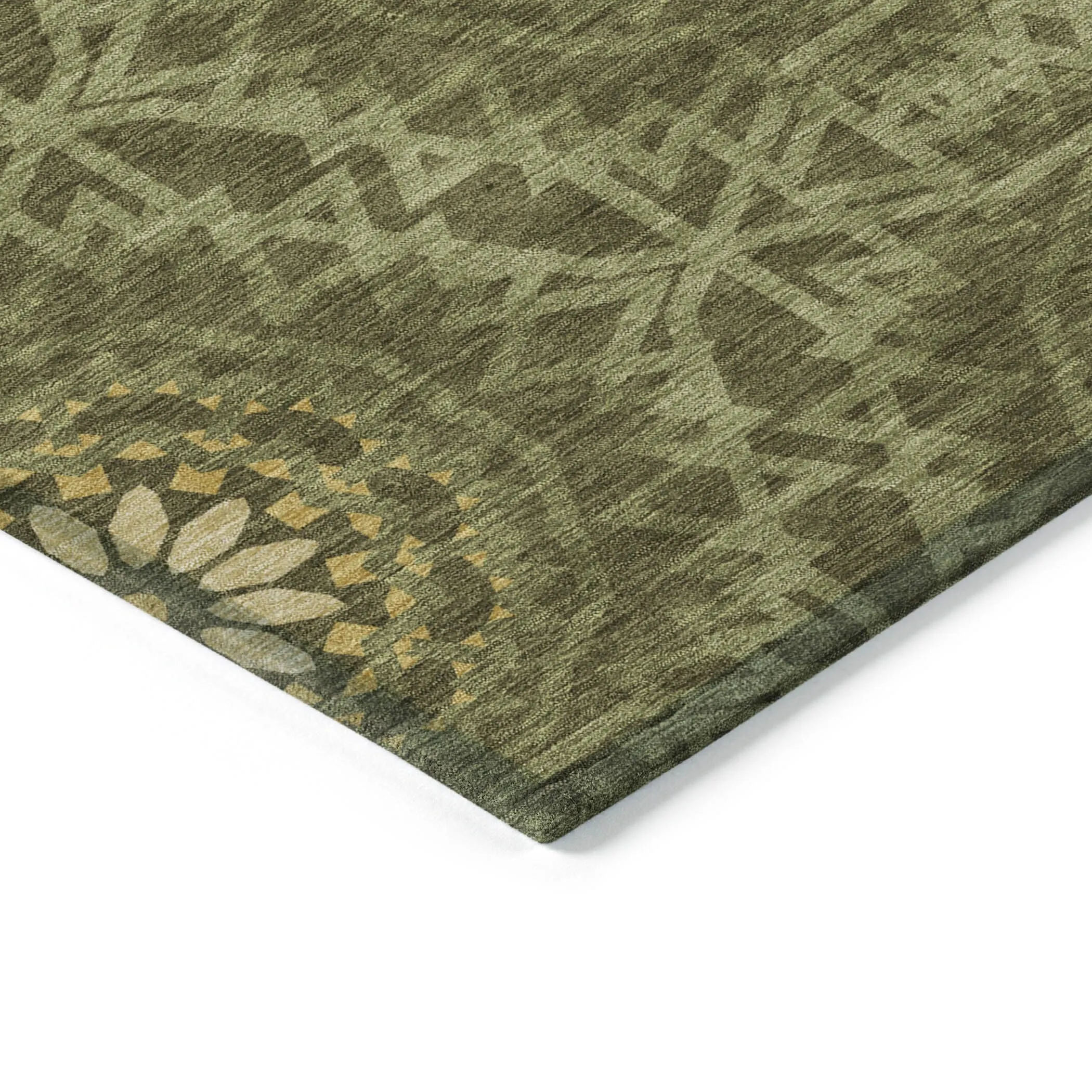 Machine Washable Indoor/ Outdoor Chantille Boho Global Rug