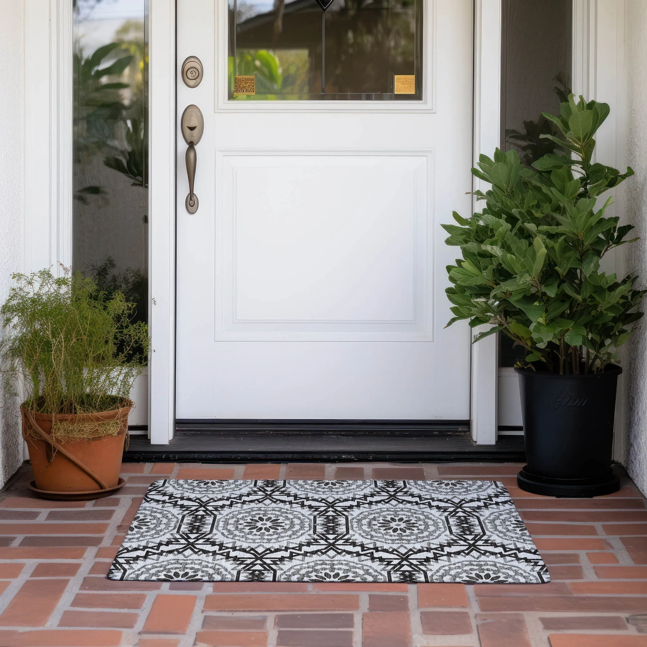 Machine Washable Indoor/ Outdoor Chantille Boho Global Rug