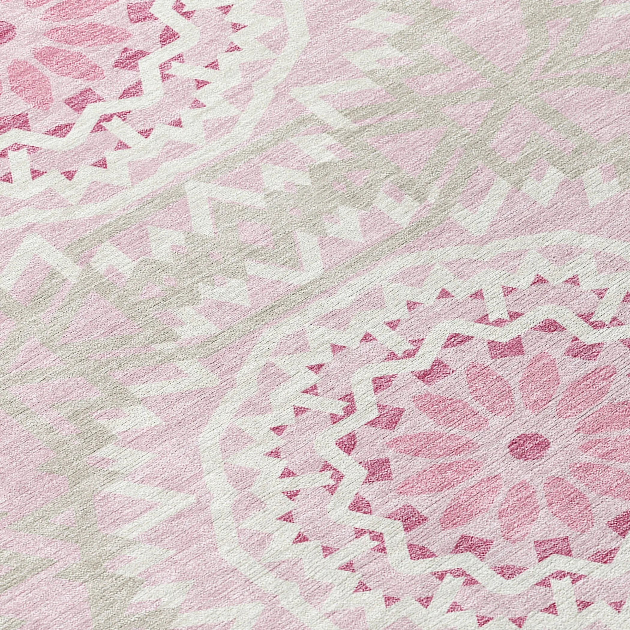 Machine Washable Indoor/ Outdoor Chantille Boho Global Rug