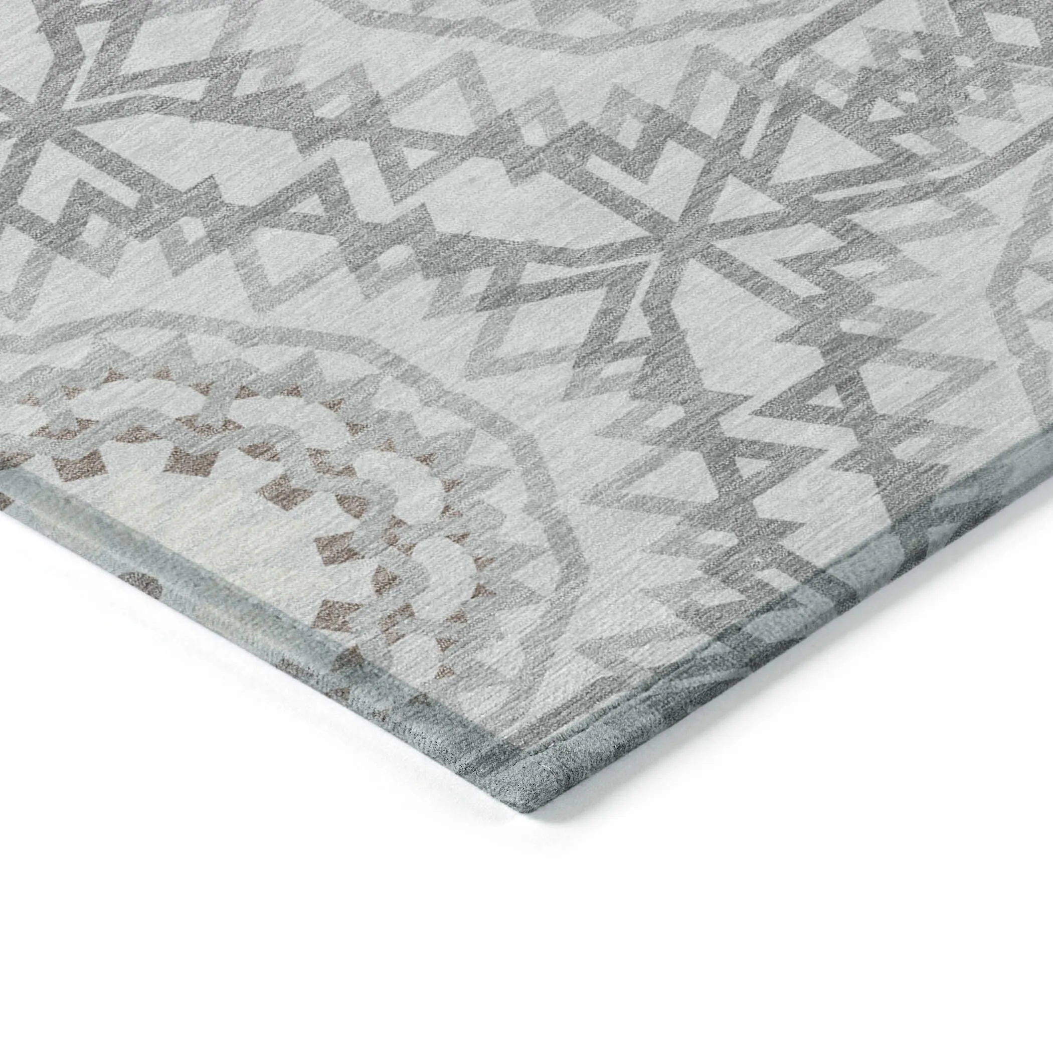 Machine Washable Indoor/ Outdoor Chantille Boho Global Rug