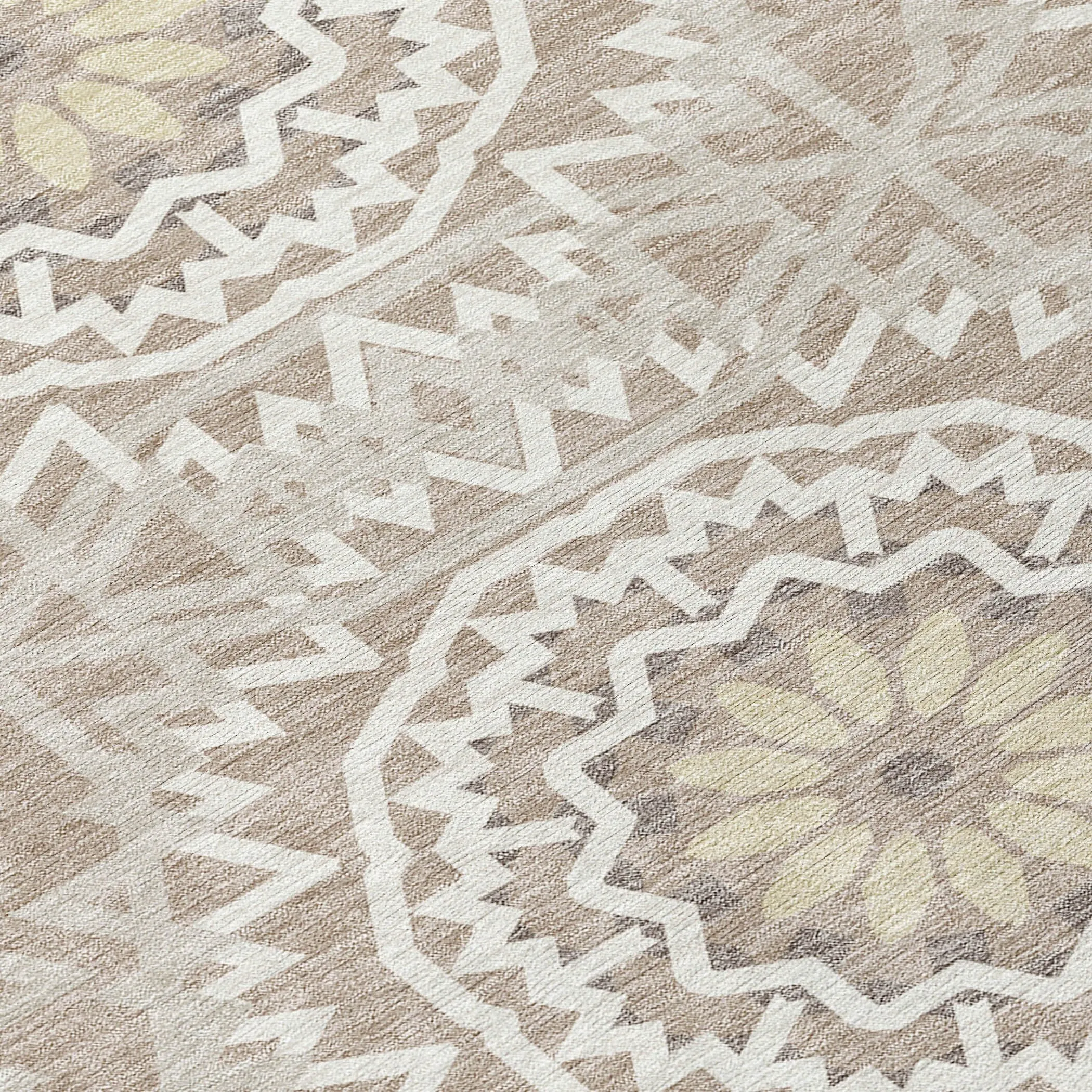 Machine Washable Indoor/ Outdoor Chantille Boho Global Rug