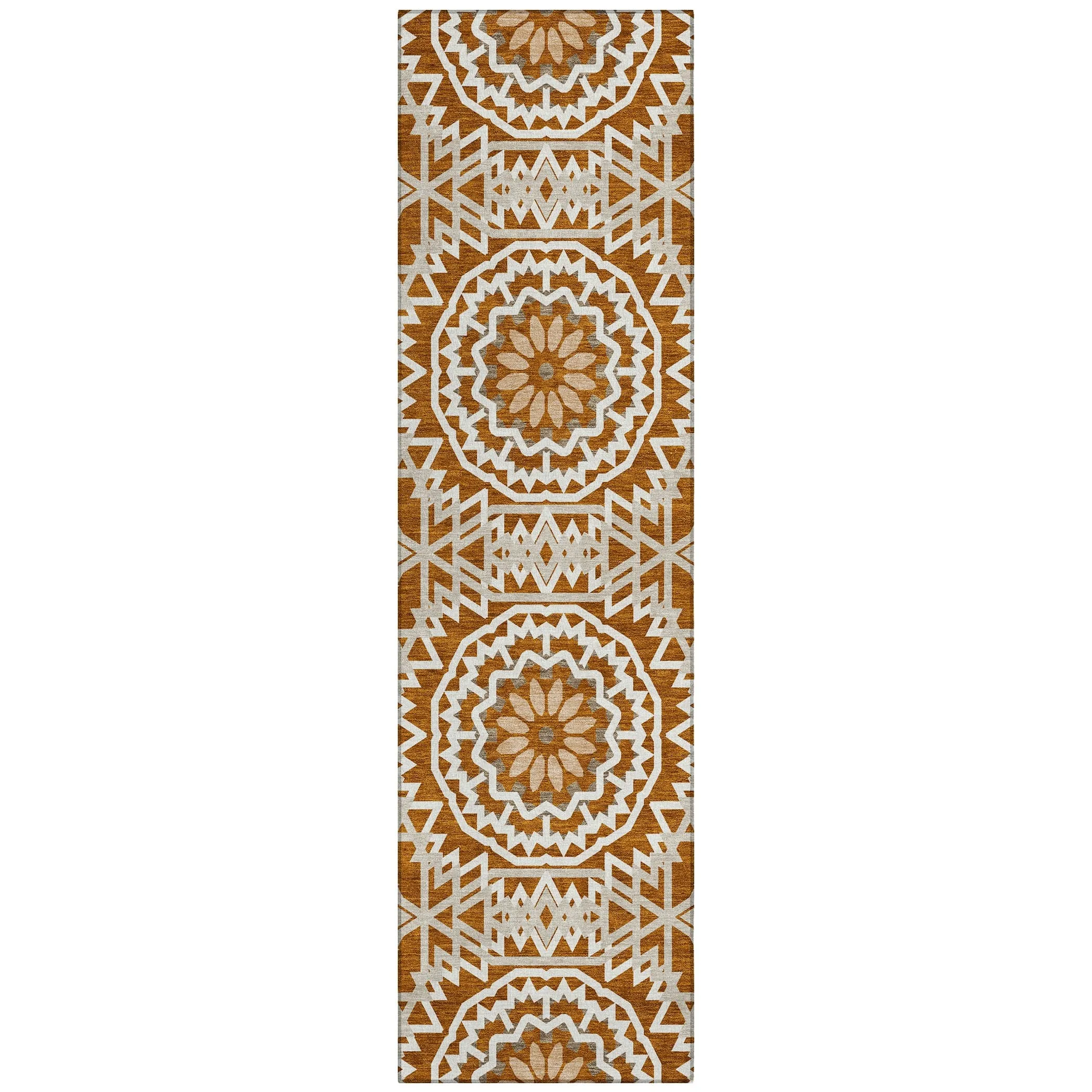 Machine Washable Indoor/ Outdoor Chantille Boho Global Rug