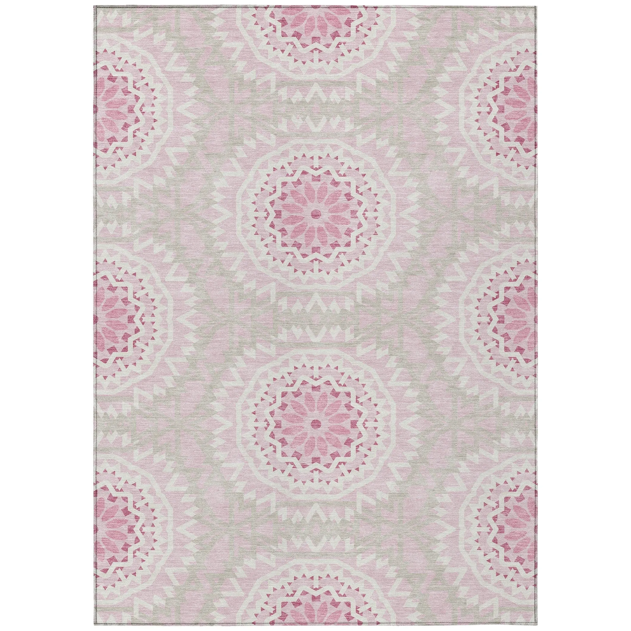 Machine Washable Indoor/ Outdoor Chantille Boho Global Rug
