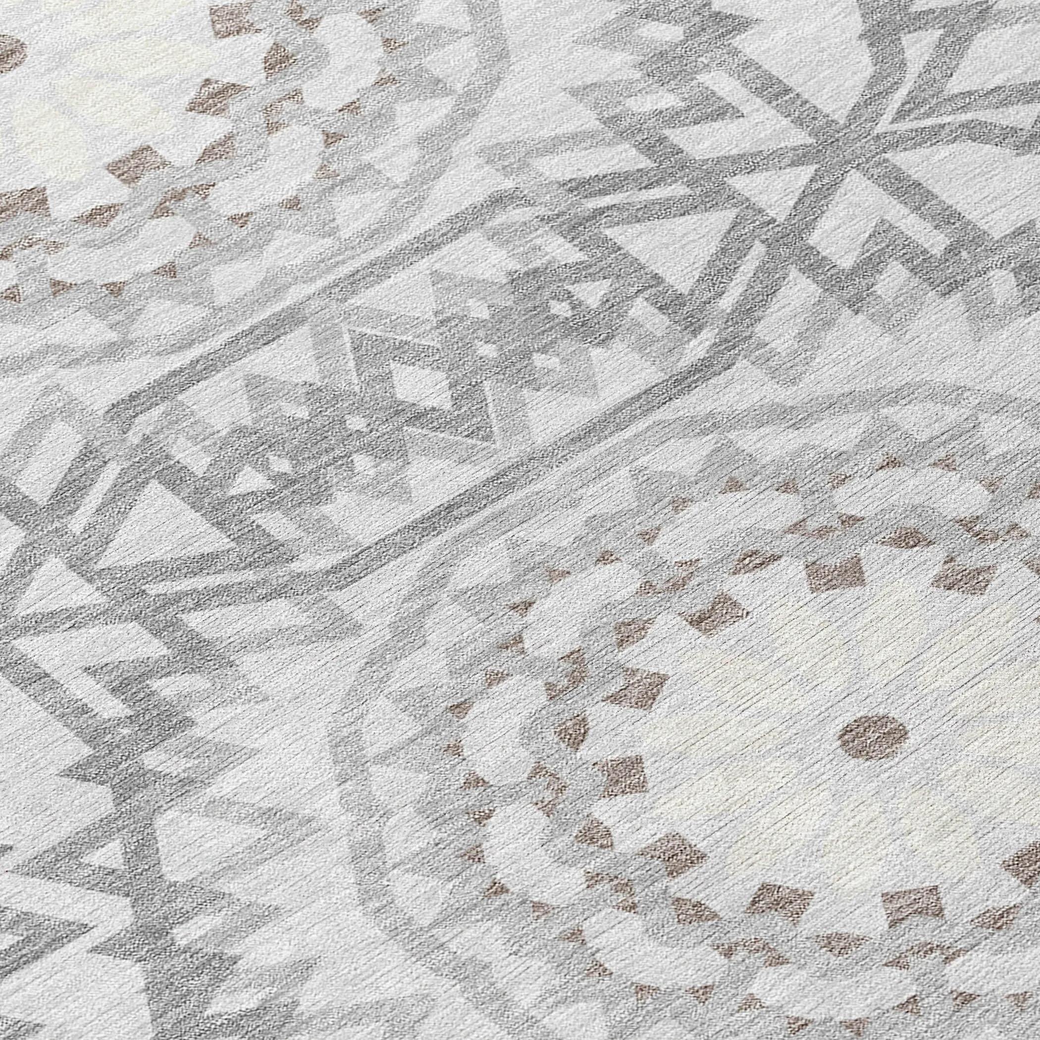 Machine Washable Indoor/ Outdoor Chantille Boho Global Rug