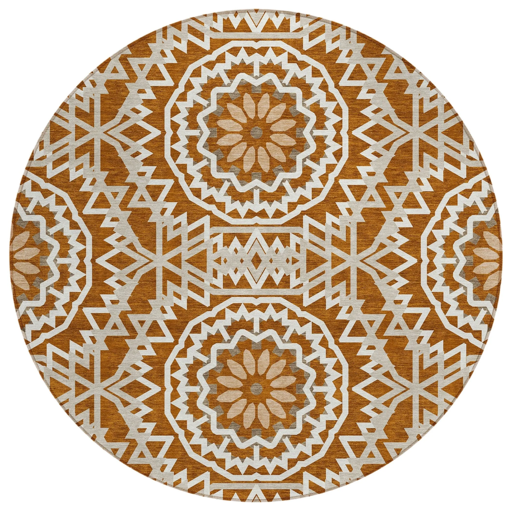 Machine Washable Indoor/ Outdoor Chantille Boho Global Rug