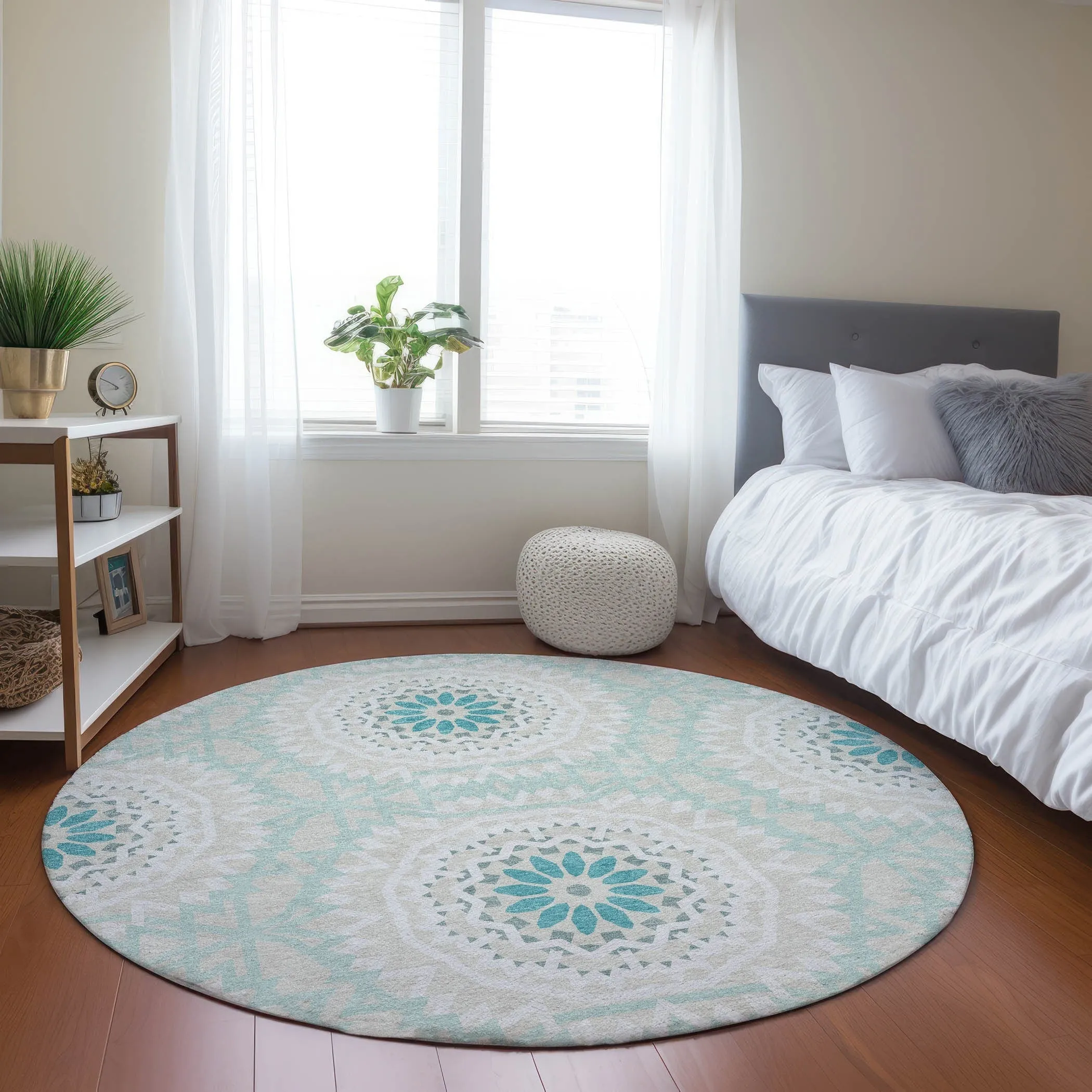 Machine Washable Indoor/ Outdoor Chantille Boho Global Rug